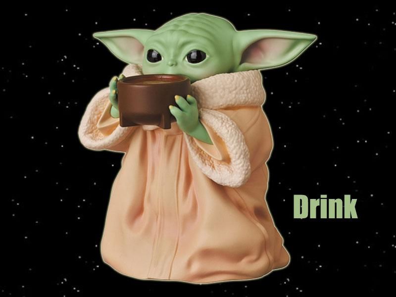 IN-STOCK Medicom Toy - Ultra Detail Figure - Star Wars: The Mandalorian - The Child (Grogu): Drink