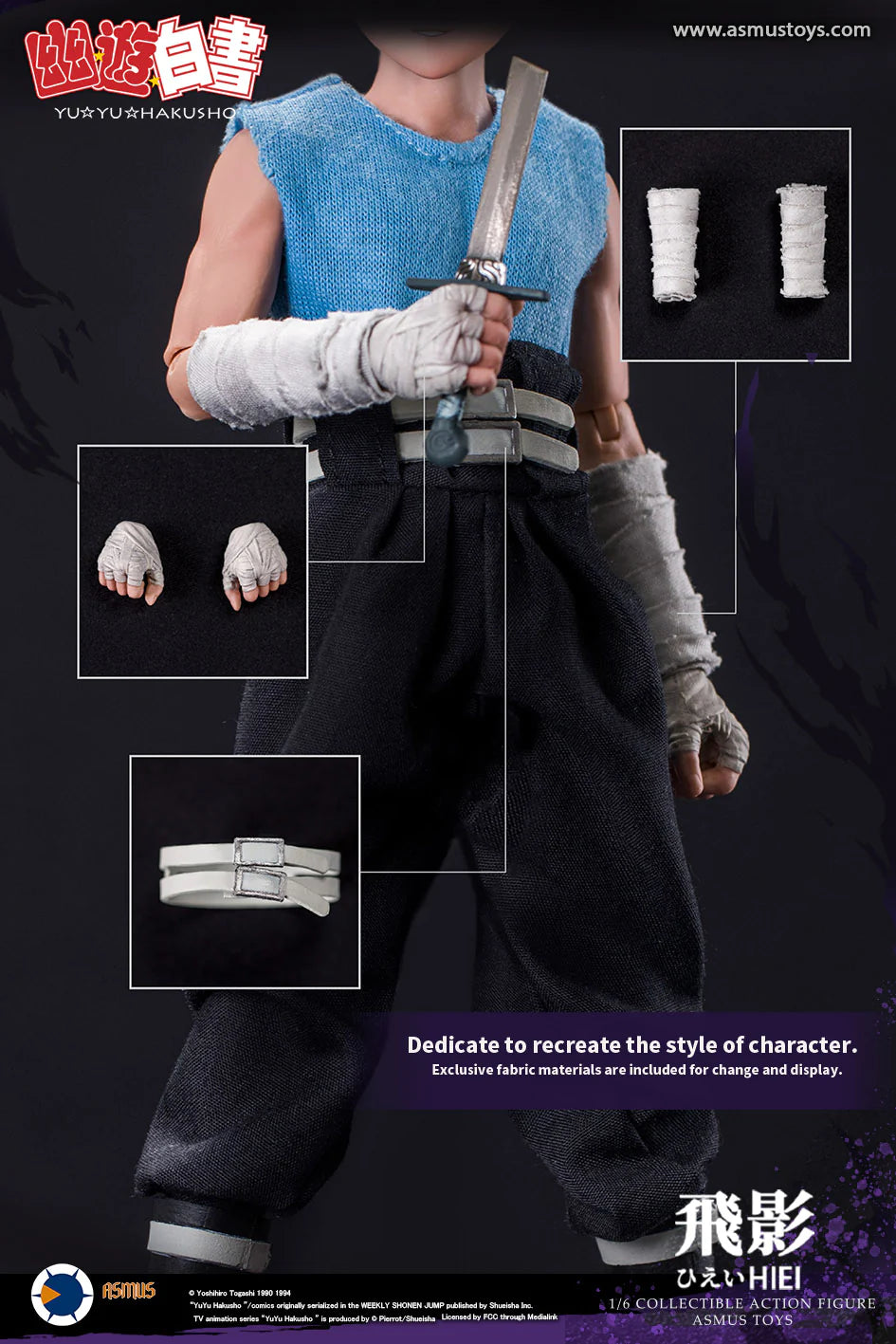 PRE-ORDER Asmus Toys - Yu Yu Hakusho - Hiei 1/6