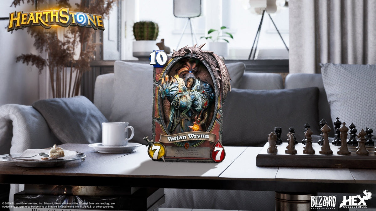 PRE-ORDER HEX Collectibles - Hearthstone - Varian Wrynn Card Art Statue