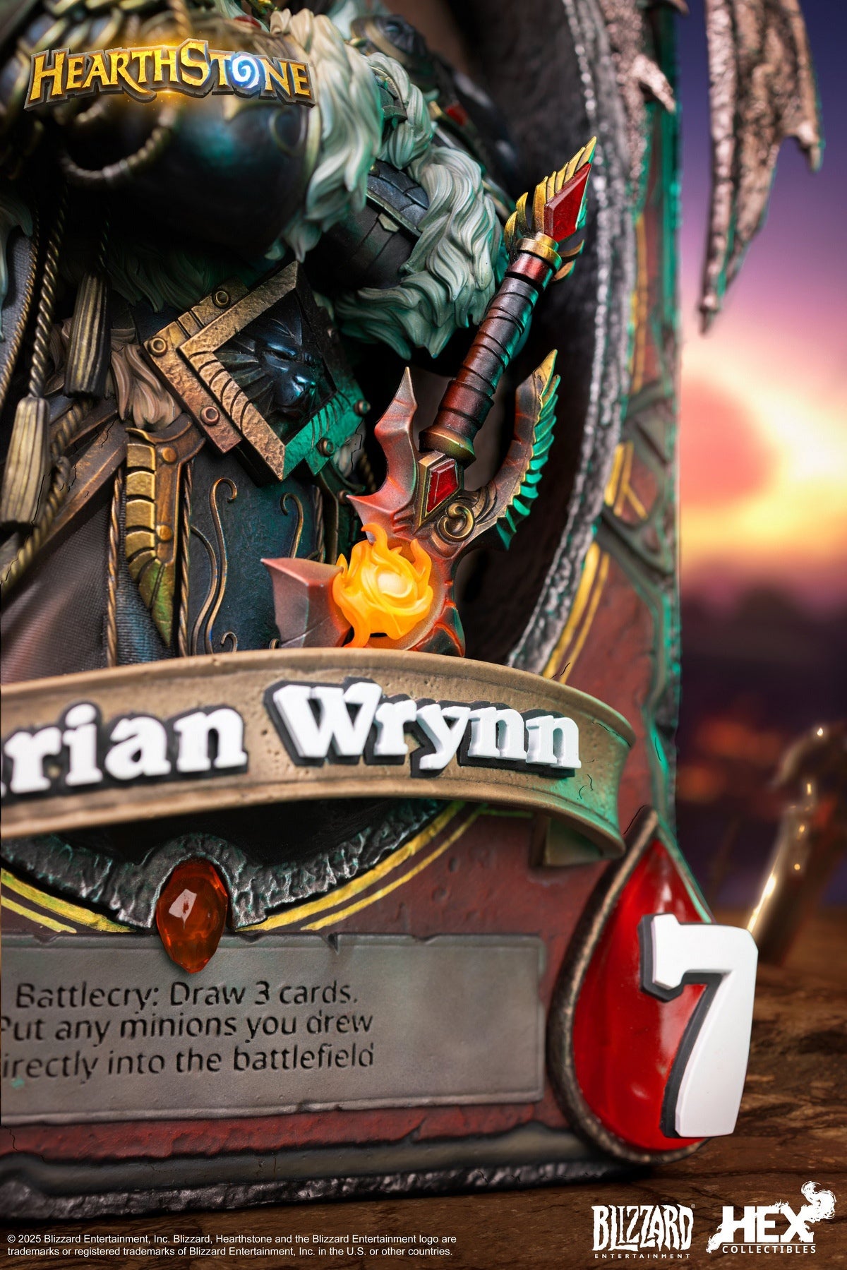 PRE-ORDER HEX Collectibles - Hearthstone - Varian Wrynn Card Art Statue