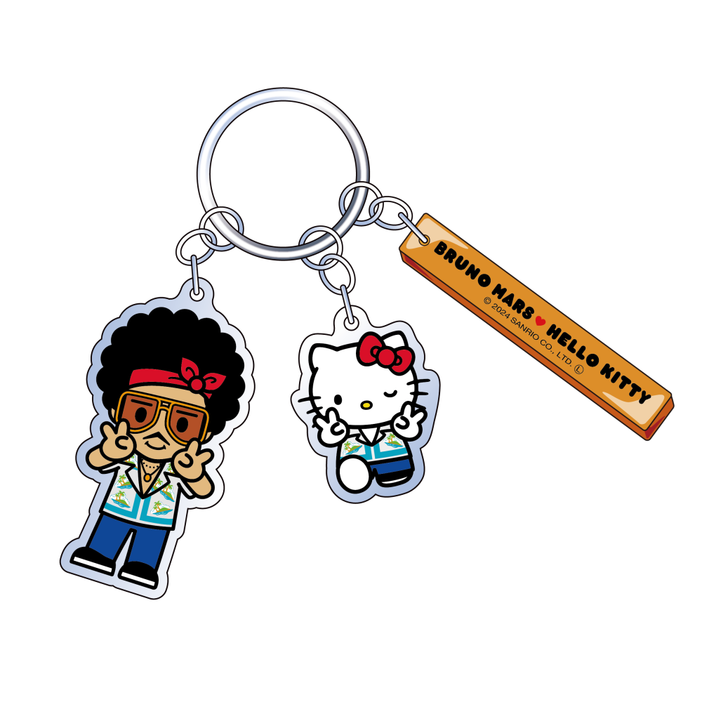 SPECIAL ORDER Print Rock - Bruno Mars x Hello Kitty - Acrylic Keychain [JP]