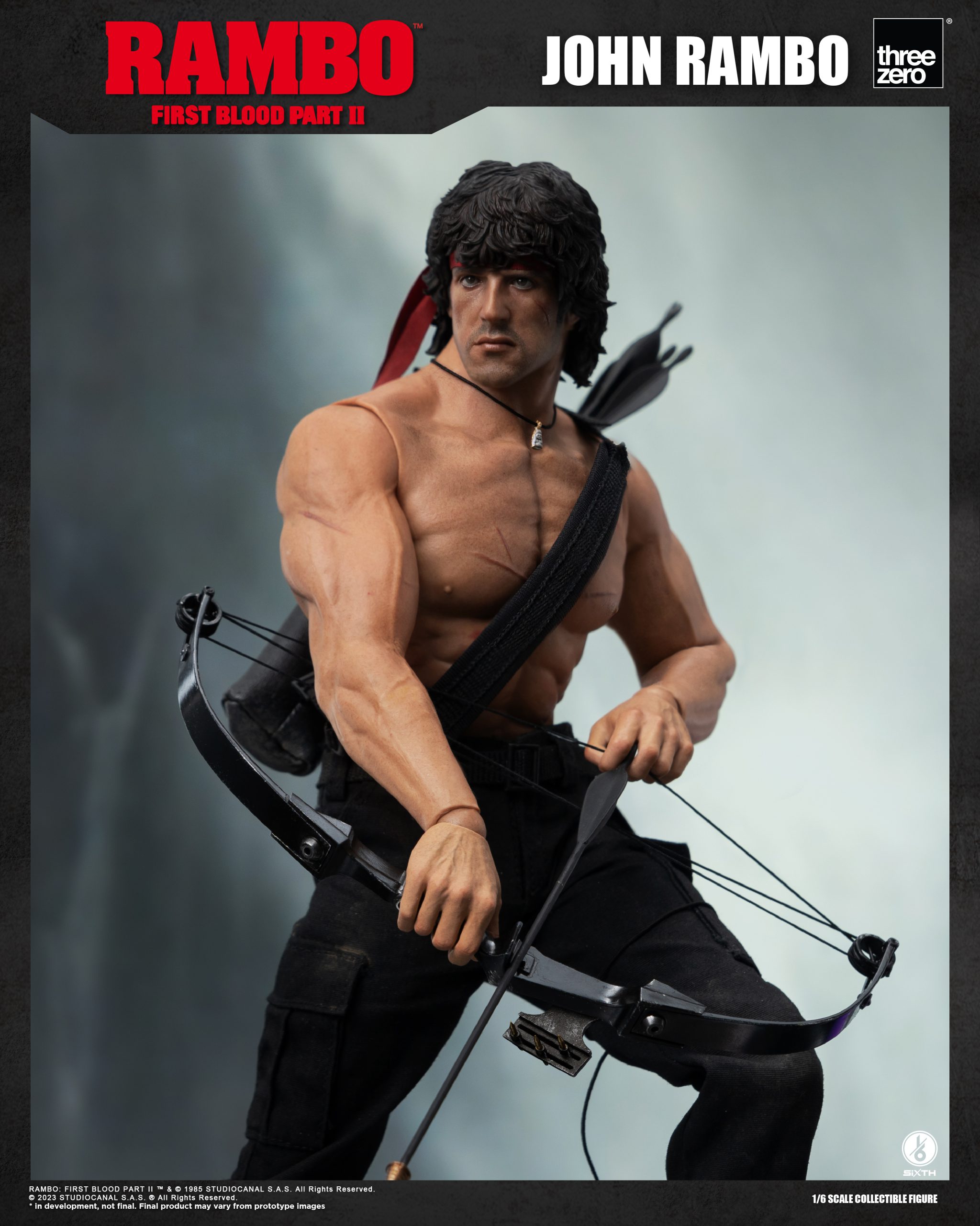 PRE-ORDER threezero - Rambo: First Blood Part II - John Rambo 1/6