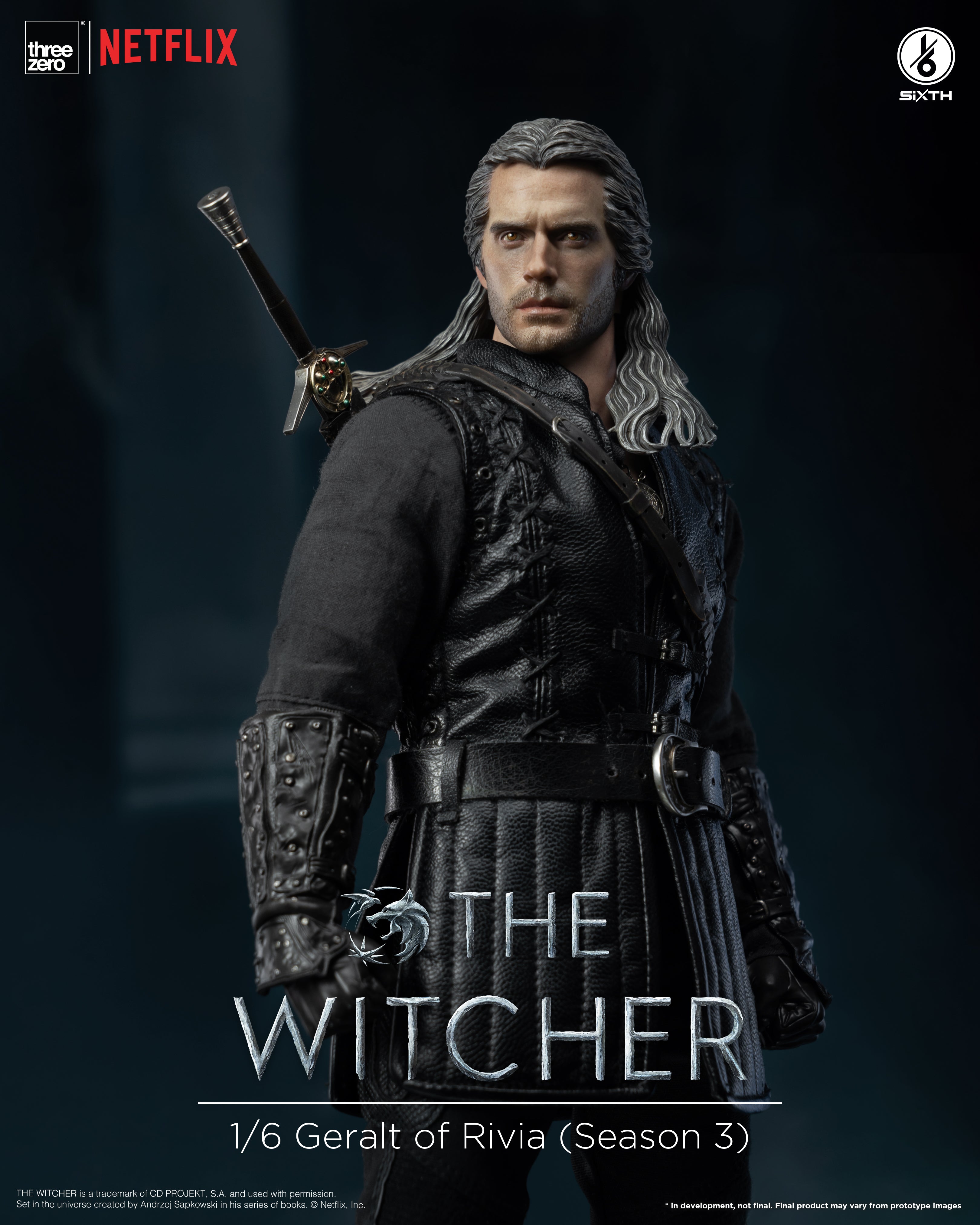 PRE-ORDER threezero - The Witcher - Geralt of Rivia: Season 3 1/6