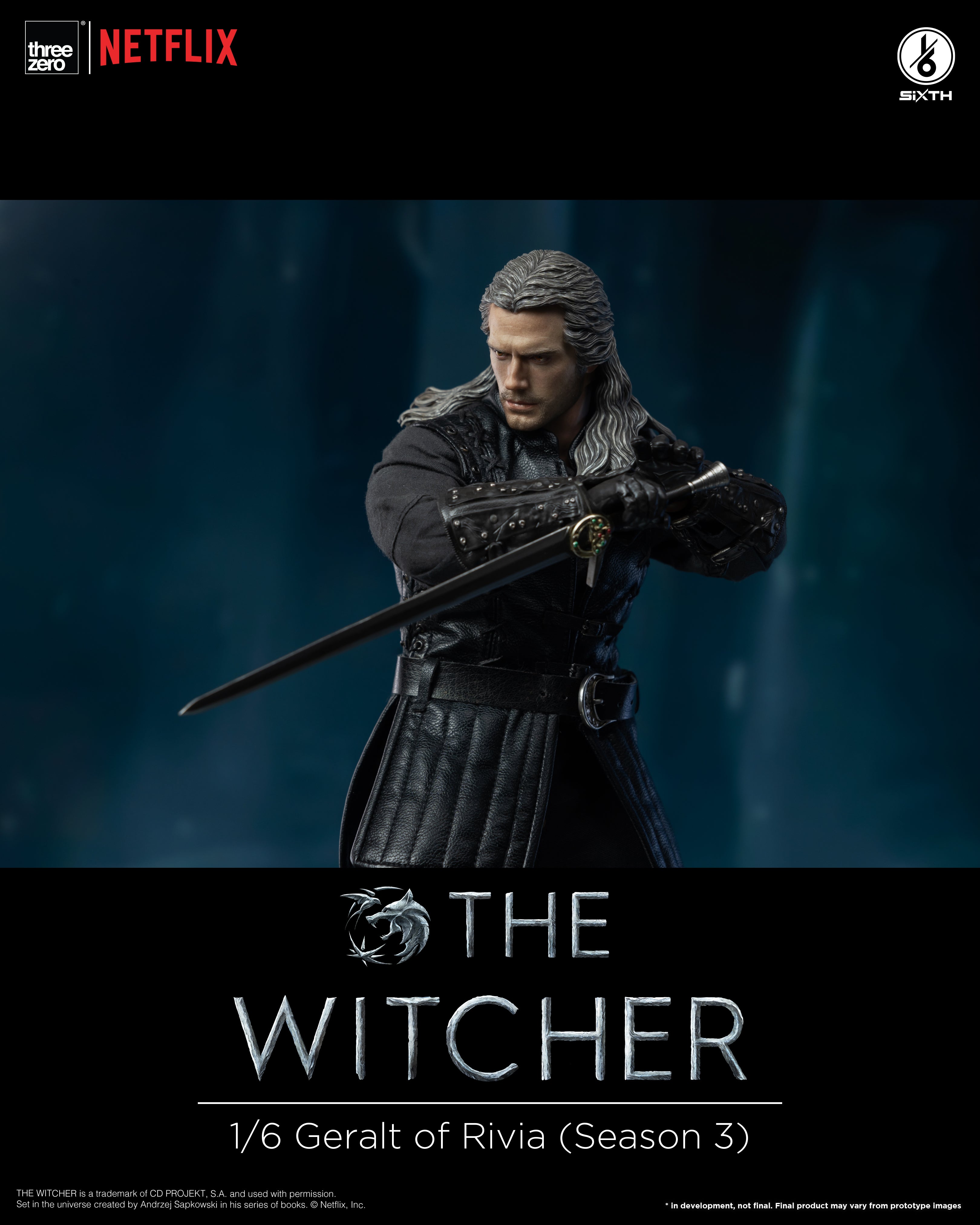 PRE-ORDER threezero - The Witcher - Geralt of Rivia: Season 3 1/6