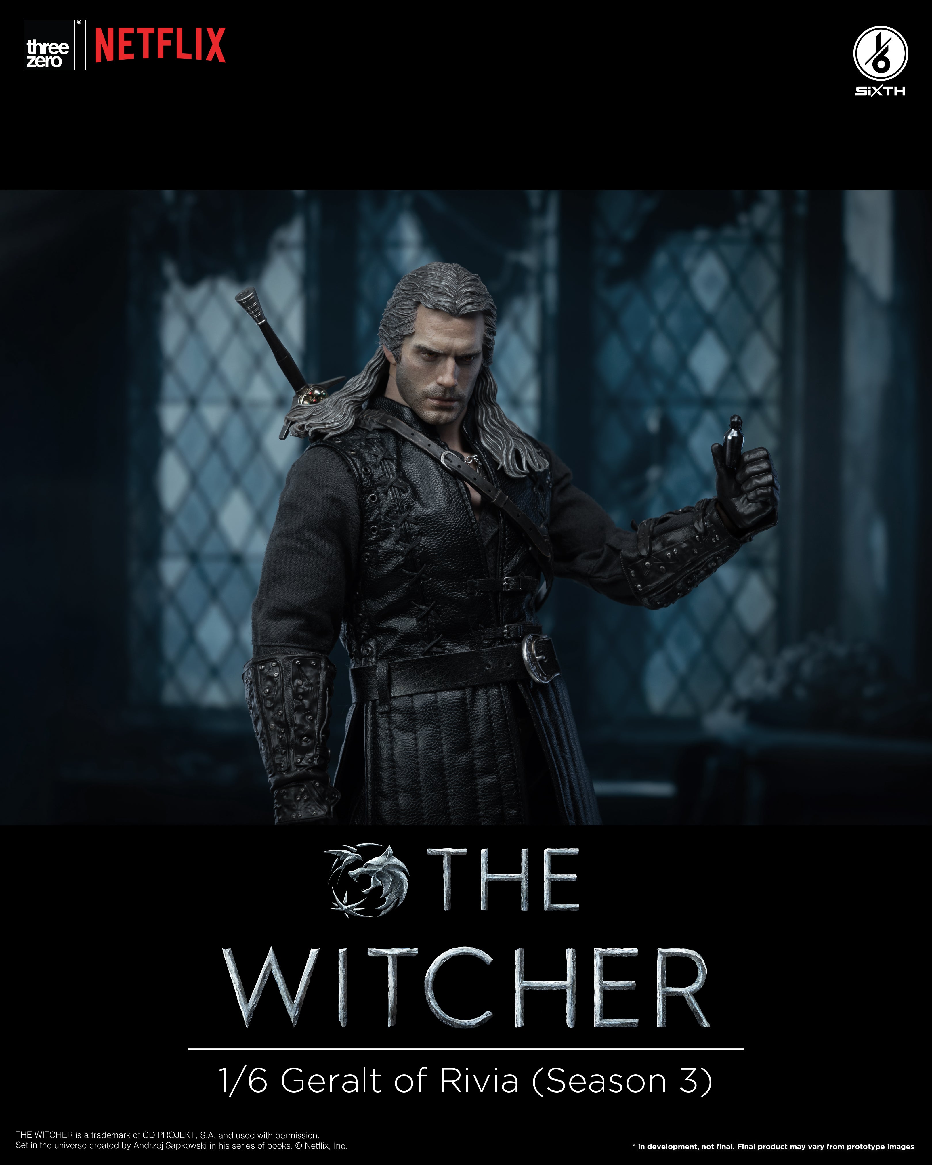 PRE-ORDER threezero - The Witcher - Geralt of Rivia: Season 3 1/6