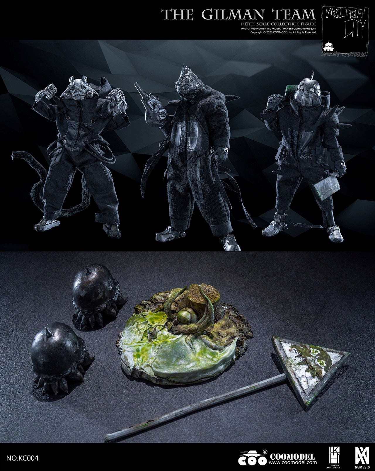 PRE-ORDER Kaijuu Big City - Gilman Team 1/12 [Set of 3]
