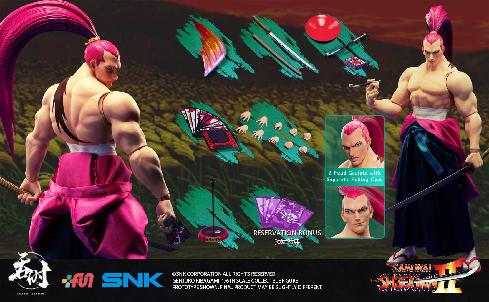 PRE-ORDER Tunshi Studio - SAMURAI SHODOWN II – Genjuro Kibagami 1/6