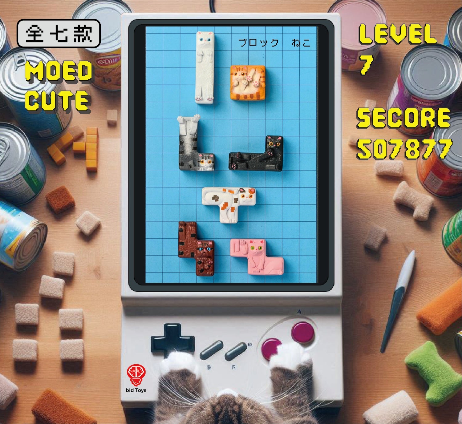 PRE-ORDER Bid Toys - Cube Cat 3D Magnet [Box of 7]