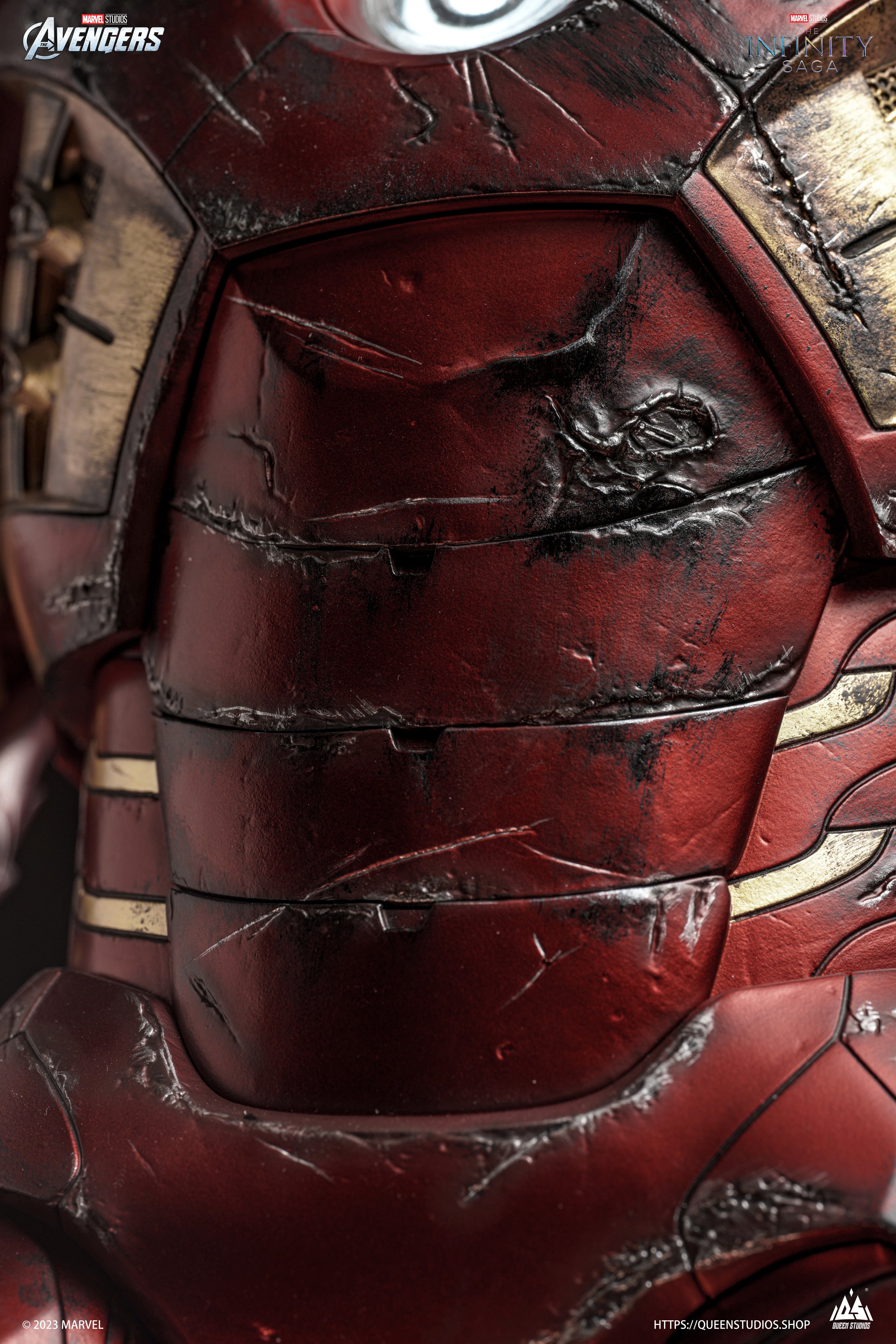 PRE-ORDER Queen Studios - The Avengers - Iron Man Mark 7: Battle Damaged 1/3