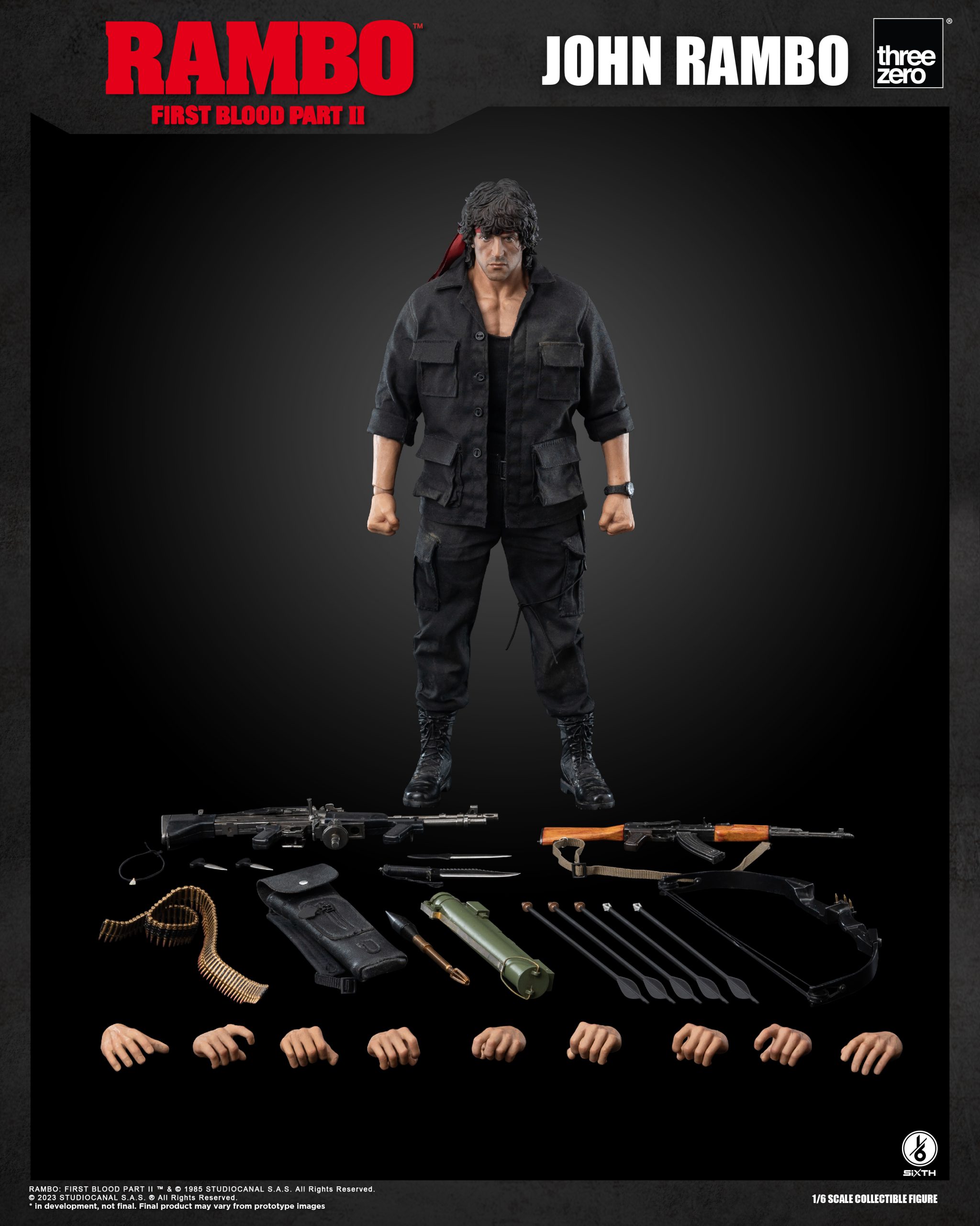 PRE-ORDER threezero - Rambo: First Blood Part II - John Rambo 1/6