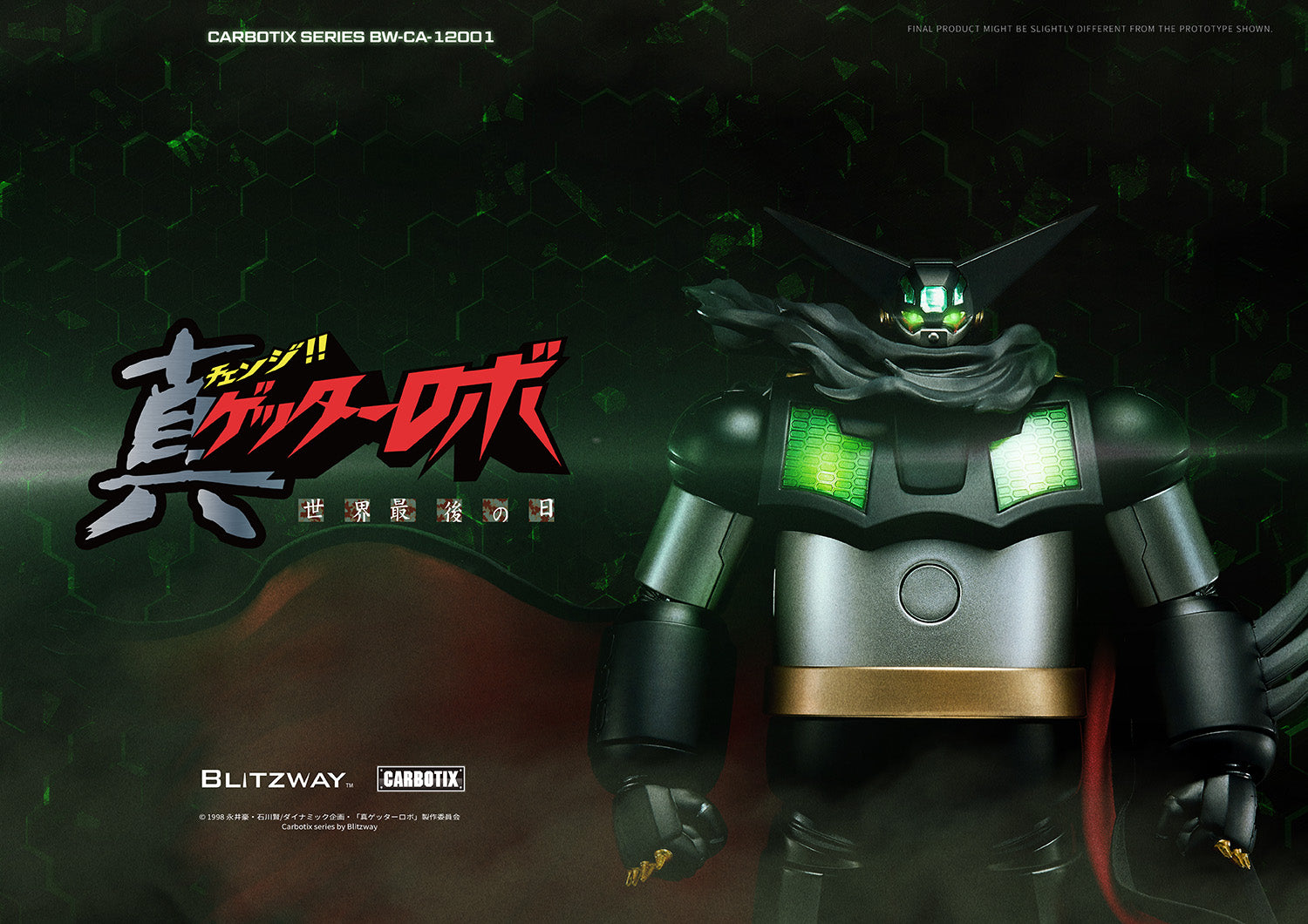 PRE-ORDER Blitzway - Carbotix - Getter Robo Armageddon - Black Getter