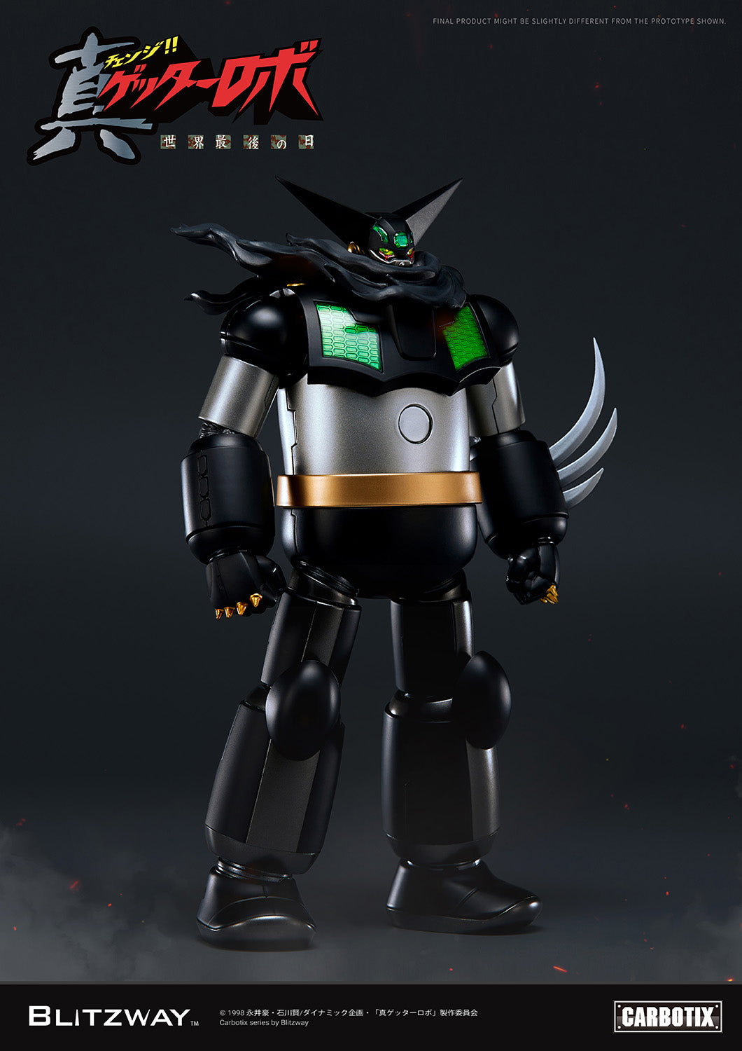 PRE-ORDER Blitzway - Carbotix - Getter Robo Armageddon - Black Getter