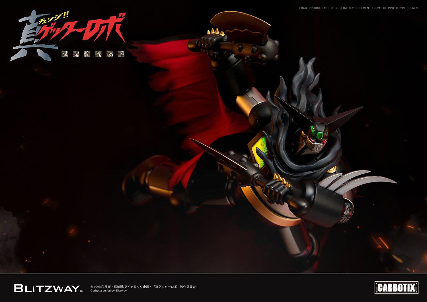 PRE-ORDER Blitzway - Carbotix - Getter Robo Armageddon - Black Getter