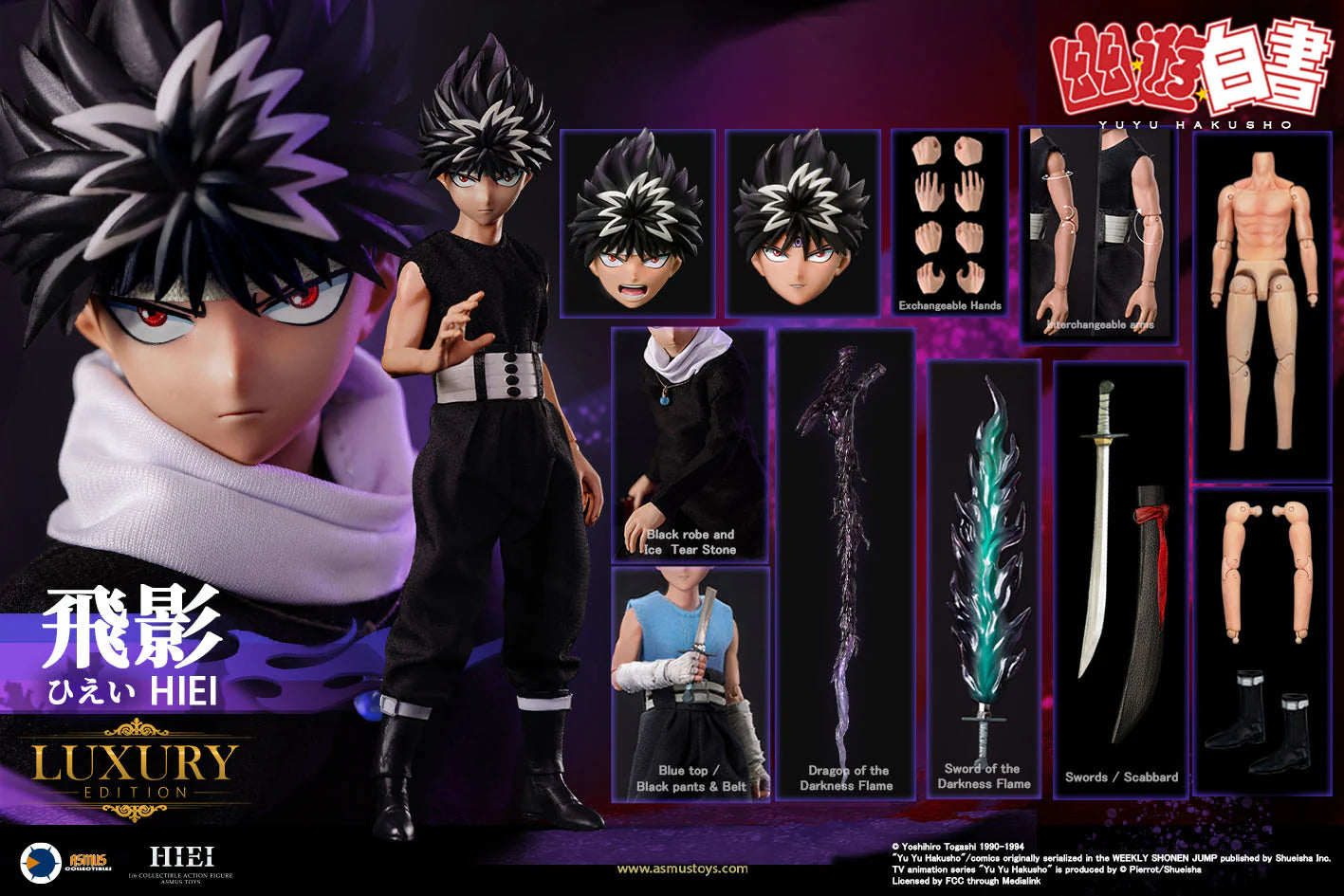PRE-ORDER Asmus Toys - Yu Yu Hakusho - Hiei: Luxury Edition 1/6