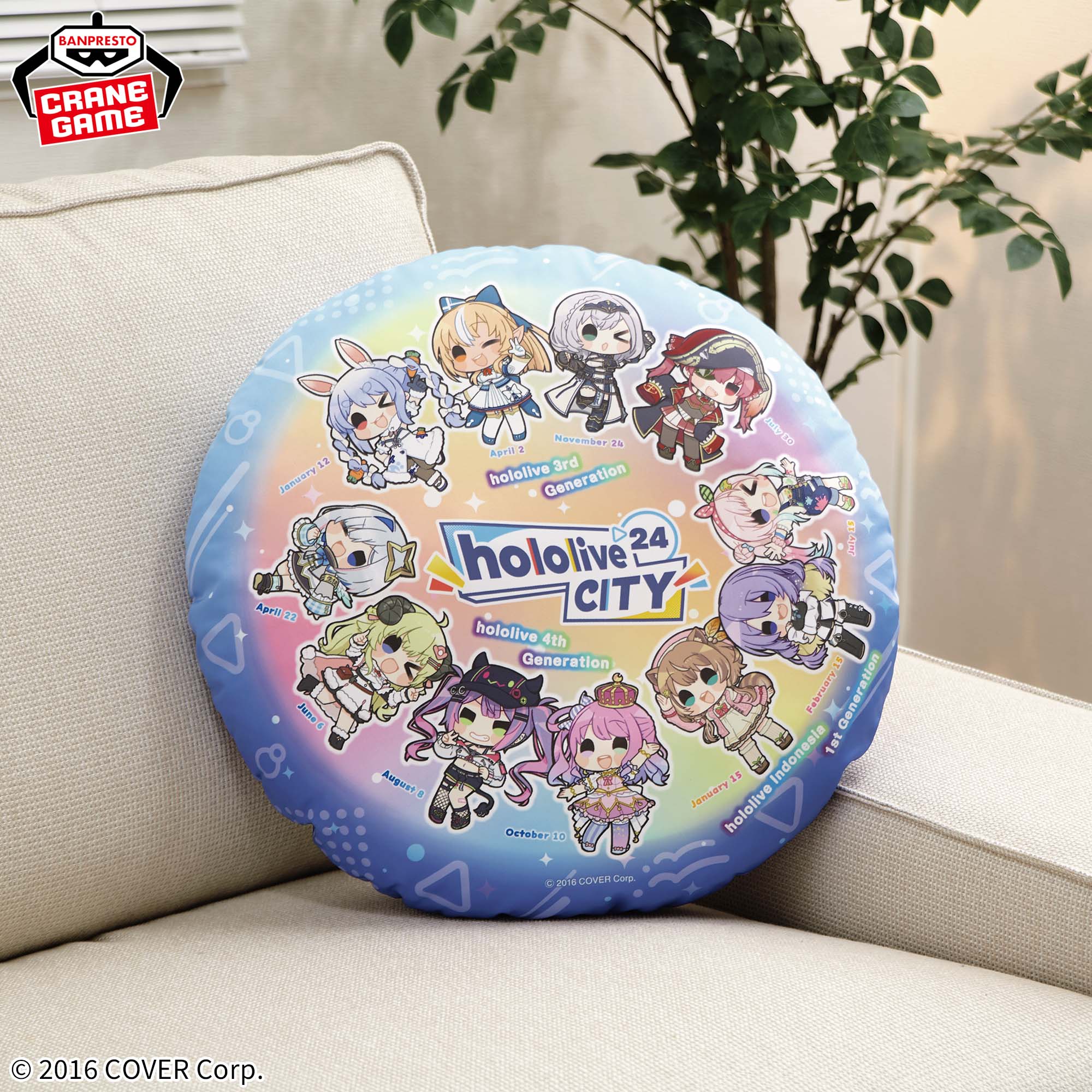 PRE-ORDER Banpresto - HOLOLIVE #HOLOLIVE CITY’24 Round Cushion Vol. 3