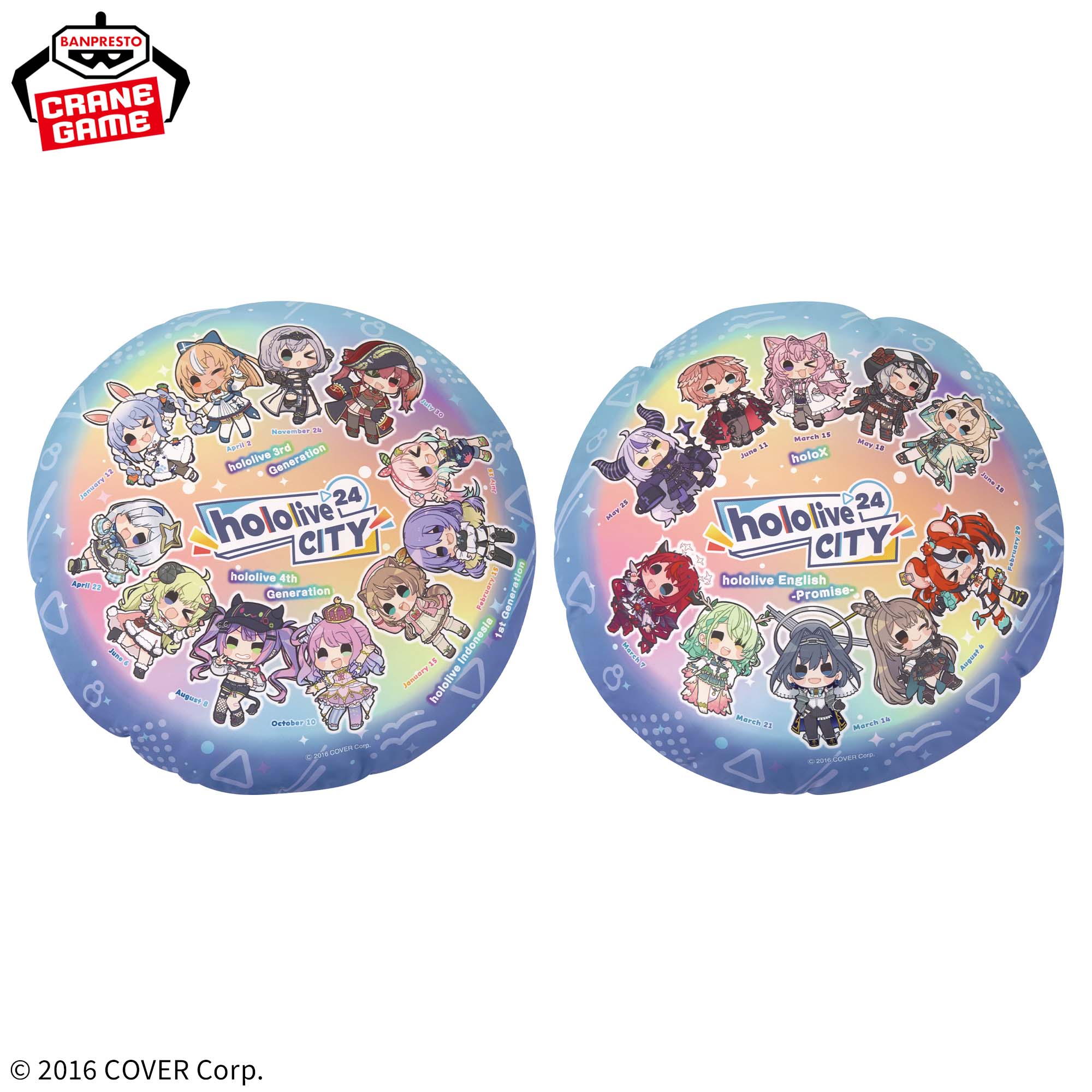 PRE-ORDER Banpresto - HOLOLIVE #HOLOLIVE CITY’24 Round Cushion Vol. 3