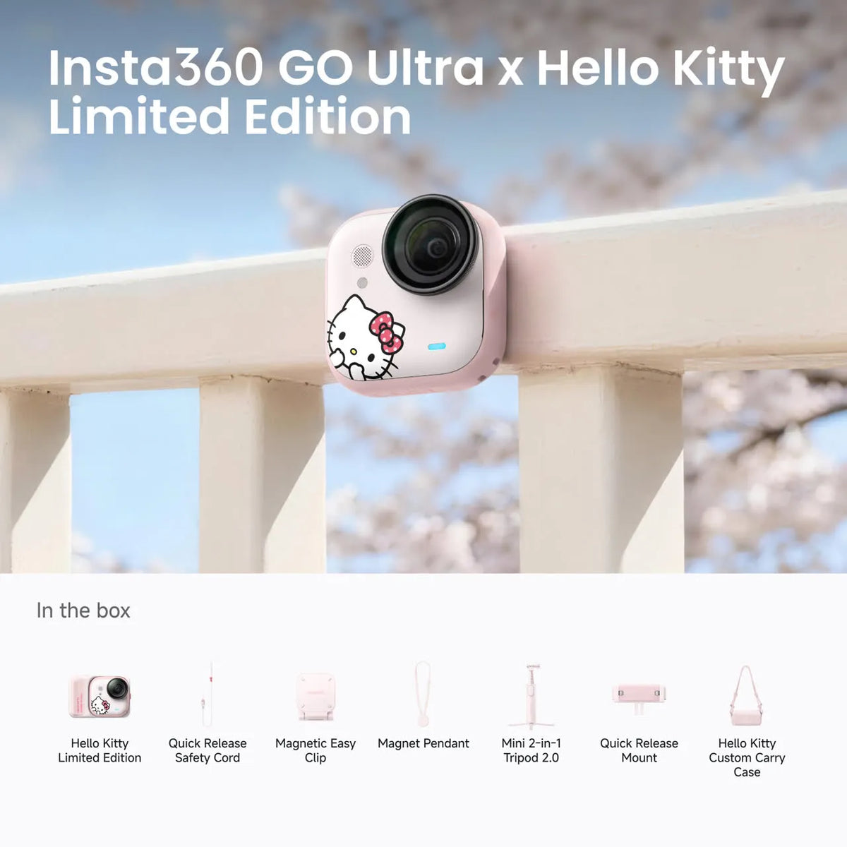 BACK-ORDER Insta360 - GO Ultra - Hello Kitty Limited Edition: Sakura P