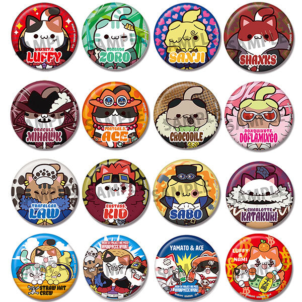 PRE-ORDER MegaHouse - MEGA CAT PROJECT ONE PIECE Nyan Piece Nya-n! Tin Badge Collection [Box of 16]