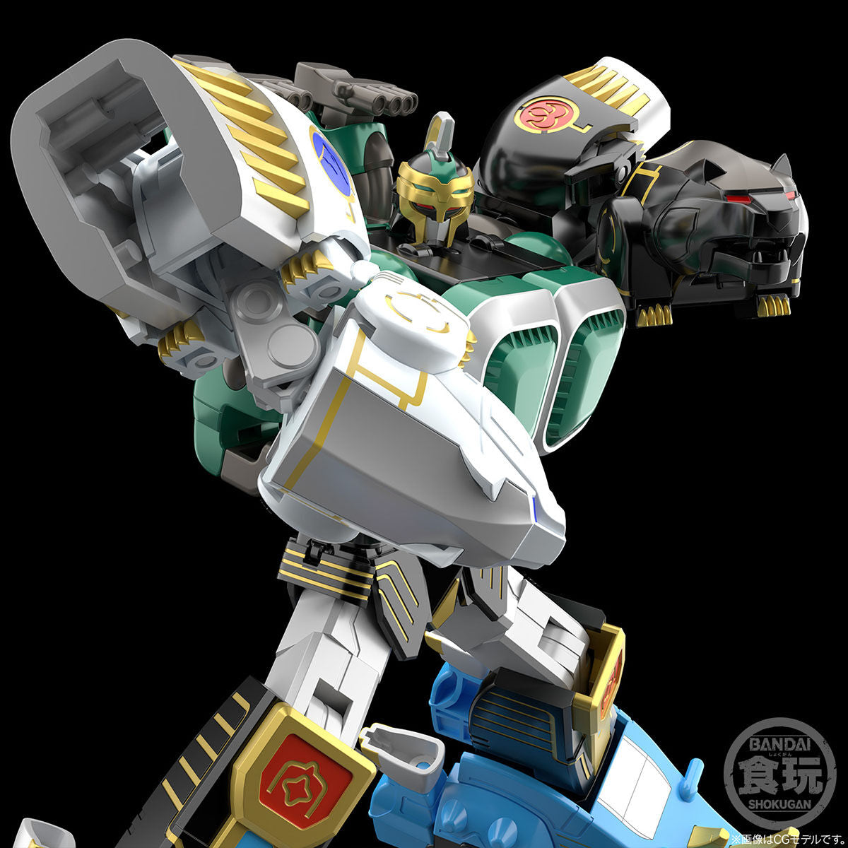 PRE-ORDER Bandai - Shokugan Modeling Project - Hyakujuu Sentai GaoRanger - Hyakujuu Gattai Gaomuscle, Gaorhinos, and Gaomadillo [February 2027]