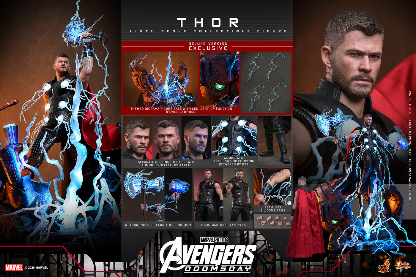 SPECIAL ORDER Hot Toys - Movie Masterpiece - Avengers: Doomsday - Thor: Deluxe Edition 1/6 [JP]