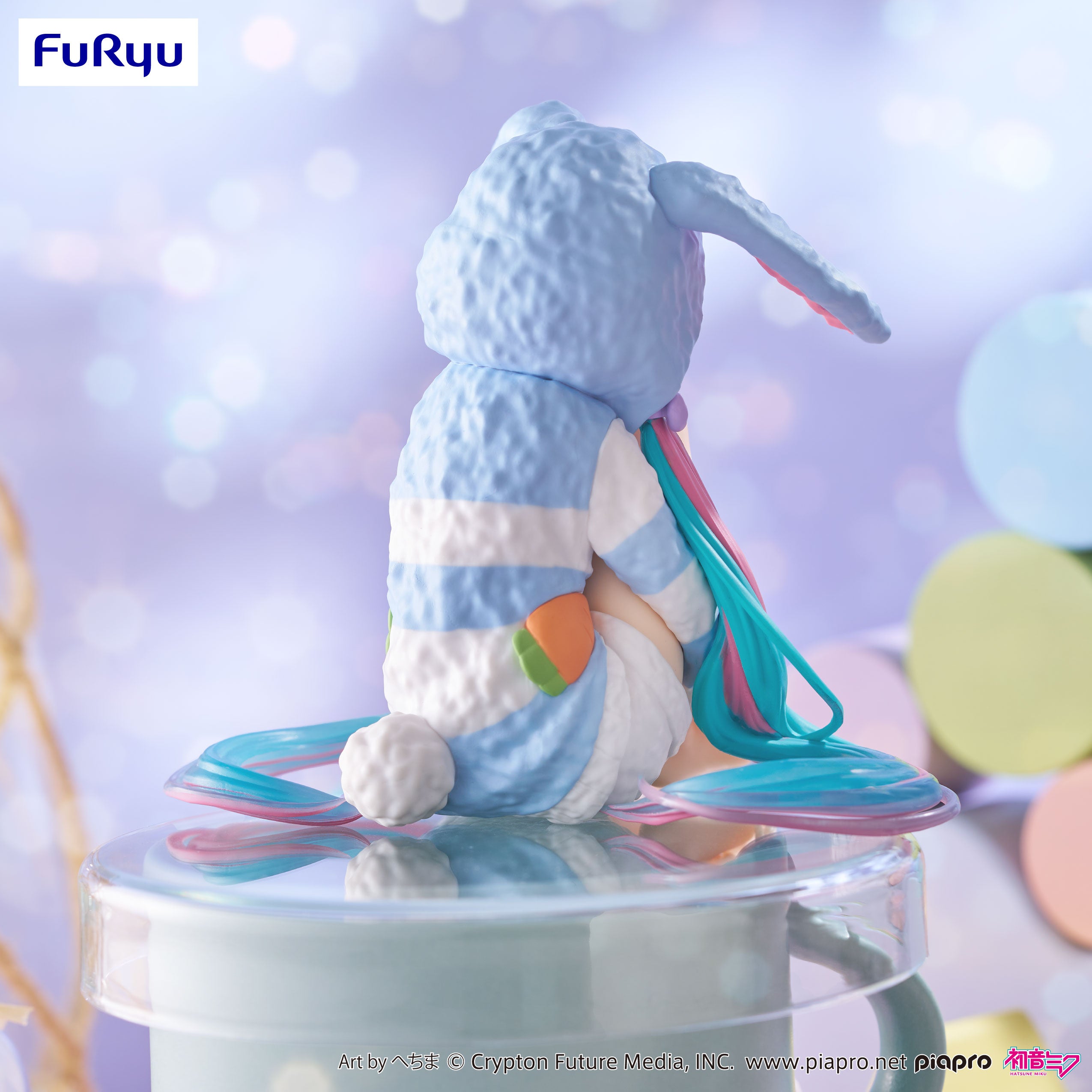 IN-STOCK FuRyu - Vocaloid Noodle Stopper Figure - Hatsune Miku: Rabbit Ear Hood Pajama Blue Color Ver.