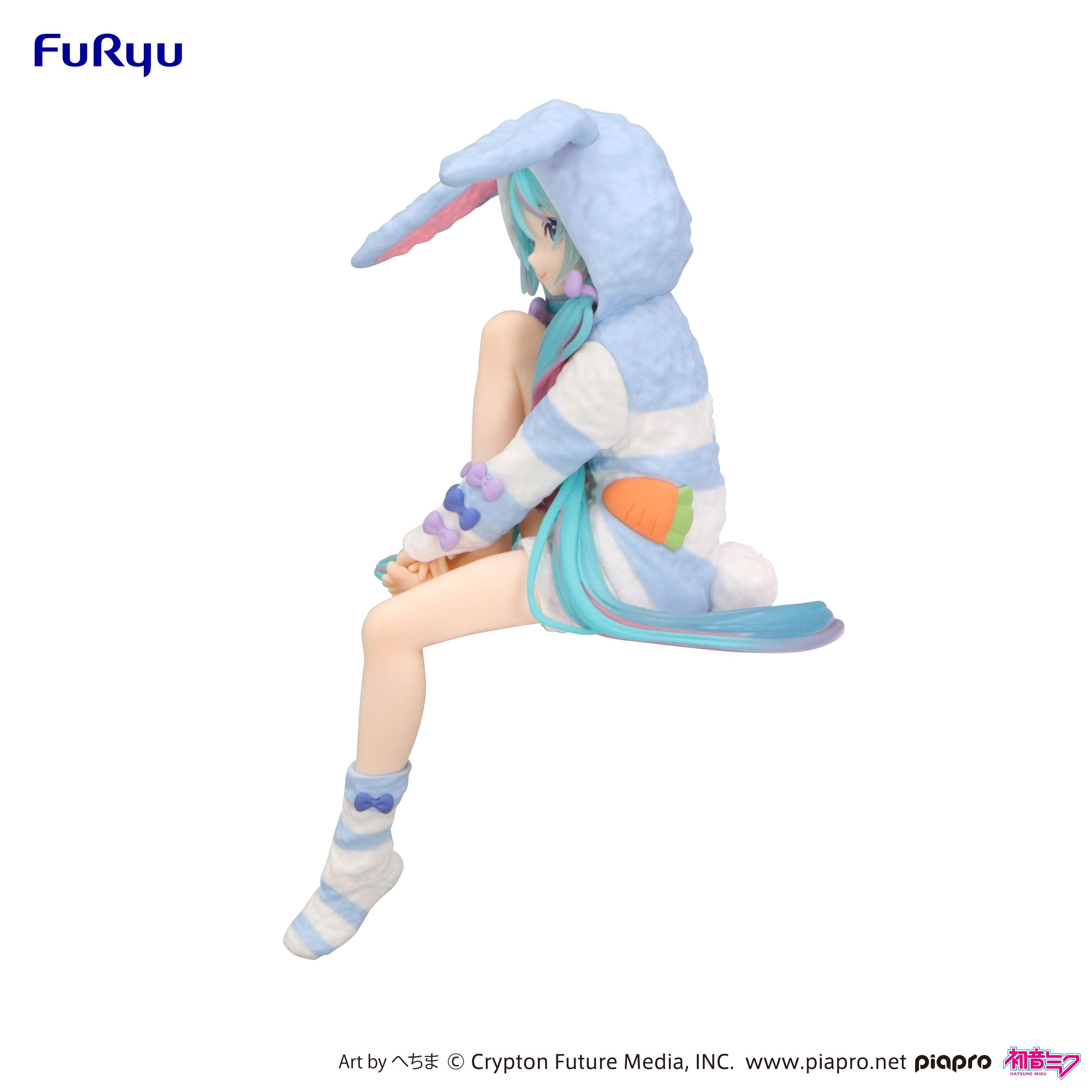 IN-STOCK FuRyu - Vocaloid Noodle Stopper Figure - Hatsune Miku: Rabbit Ear Hood Pajama Blue Color Ver.