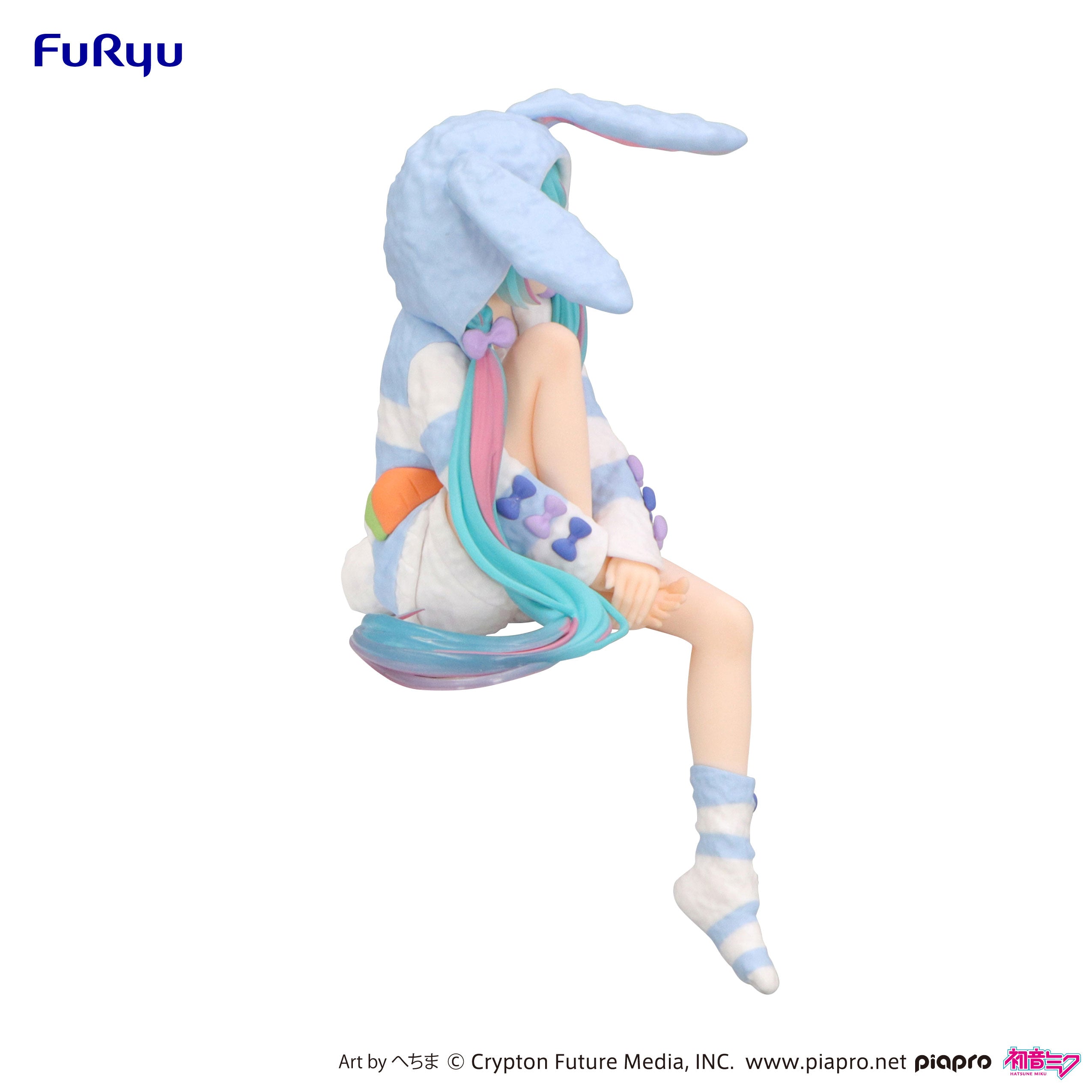 IN-STOCK FuRyu - Vocaloid Noodle Stopper Figure - Hatsune Miku: Rabbit Ear Hood Pajama Blue Color Ver.