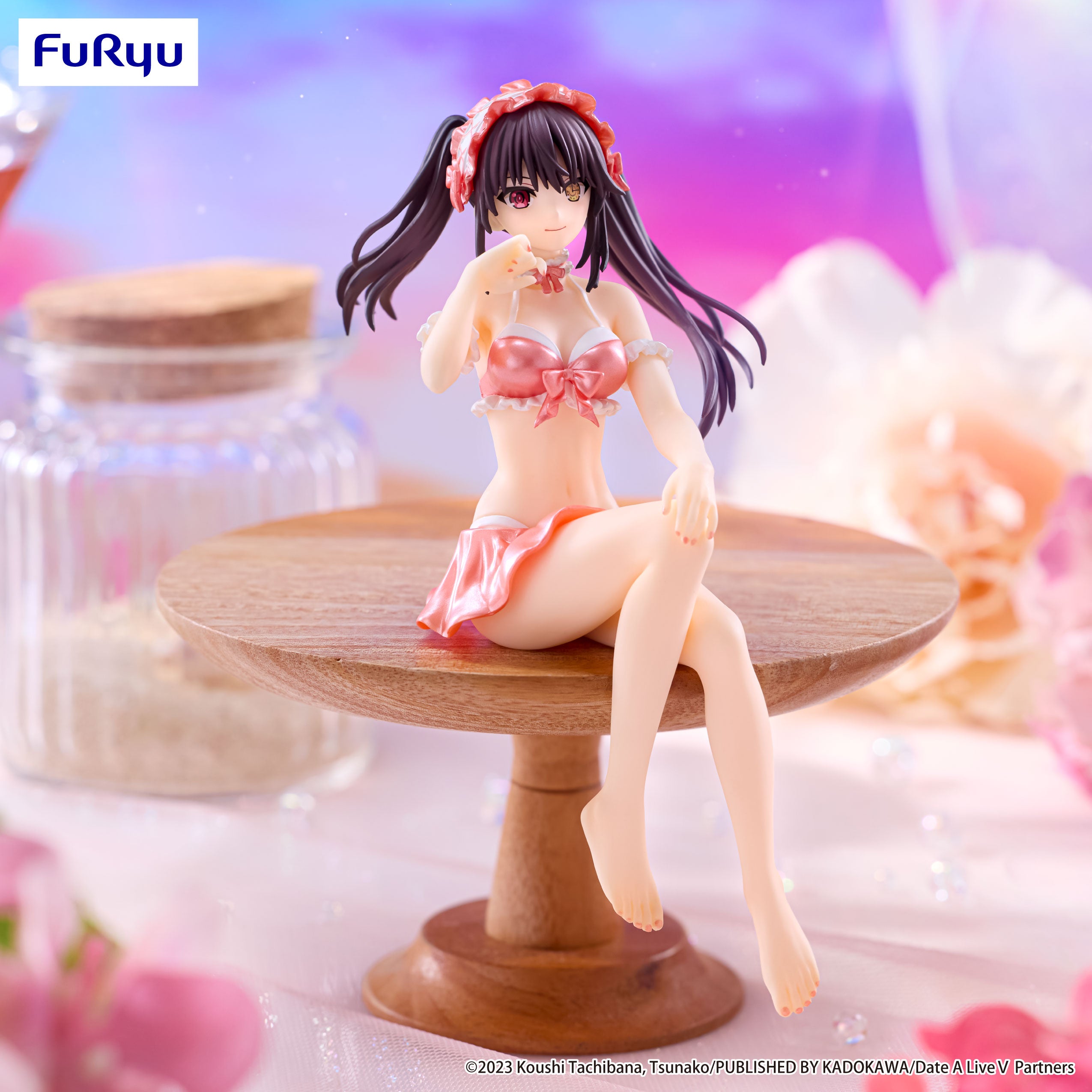 PRE-ORDER FuRyu - Date A Live V Noodle Stopper Figure - Kurumi Tokisaki: Swimsuit Pastel Red Color Ver.