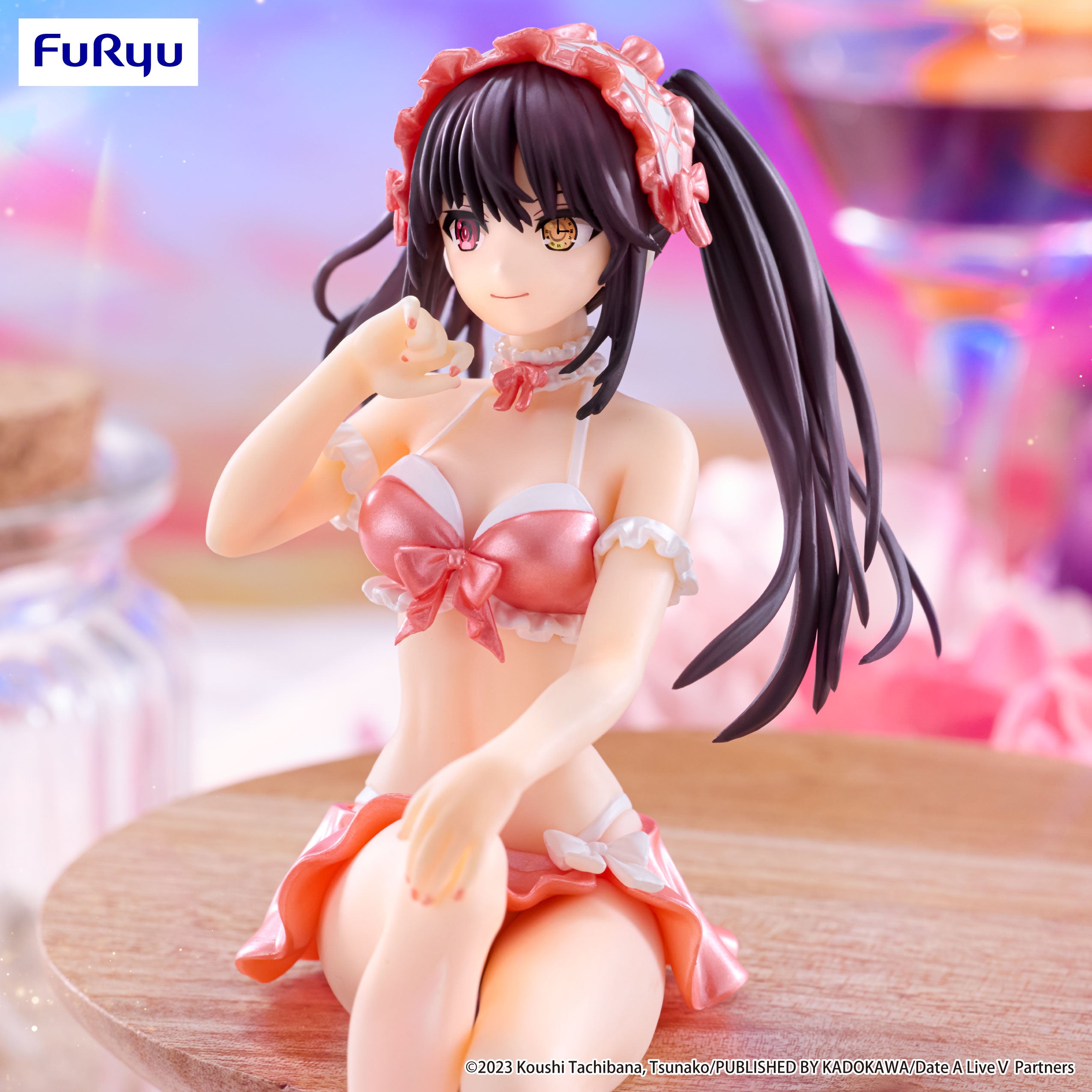 PRE-ORDER FuRyu - Date A Live V Noodle Stopper Figure - Kurumi Tokisaki: Swimsuit Pastel Red Color Ver.