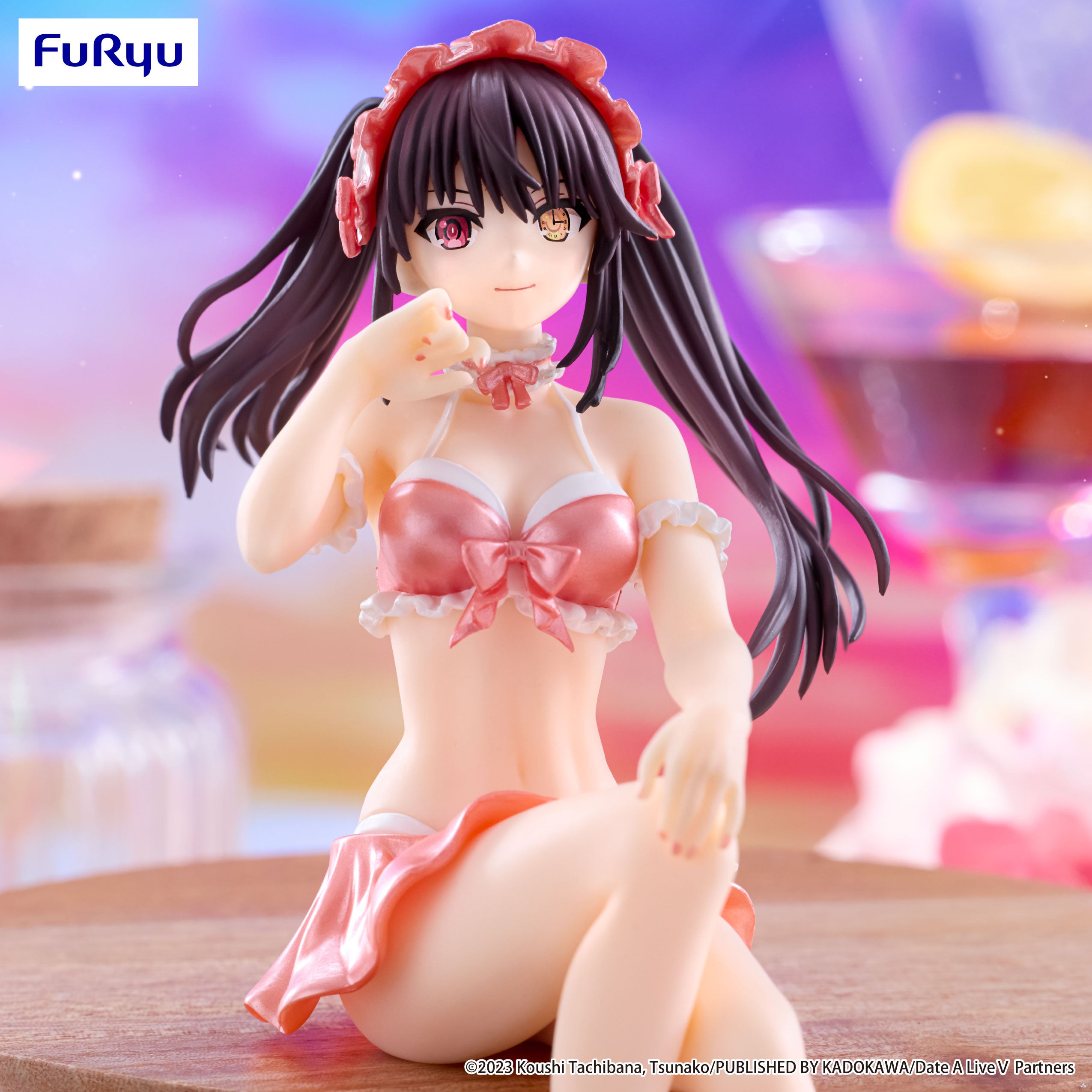 PRE-ORDER FuRyu - Date A Live V Noodle Stopper Figure - Kurumi Tokisaki: Swimsuit Pastel Red Color Ver.