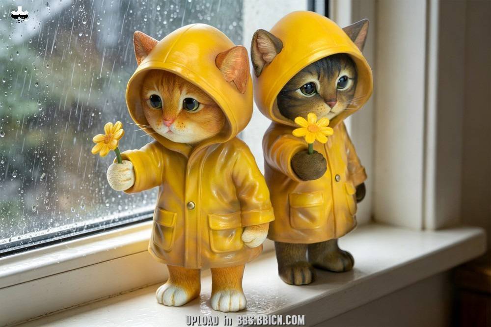 PRE-ORDER JXK Studio - Animal Statue Series - Kitty in the Rain A