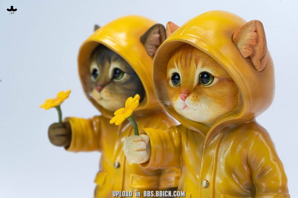 PRE-ORDER JXK Studio - Animal Statue Series - Kitty in the Rain B
