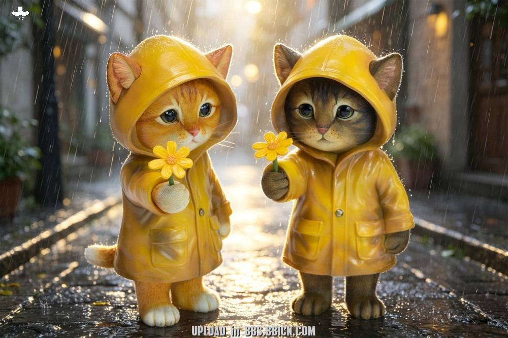 PRE-ORDER JXK Studio - Animal Statue Series - Kitty in the Rain B
