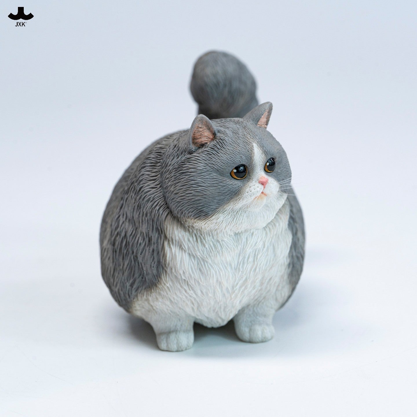 PRE-ORDER JXK Studio - Animal Statue Series - Chubby Kitty: Gray and White