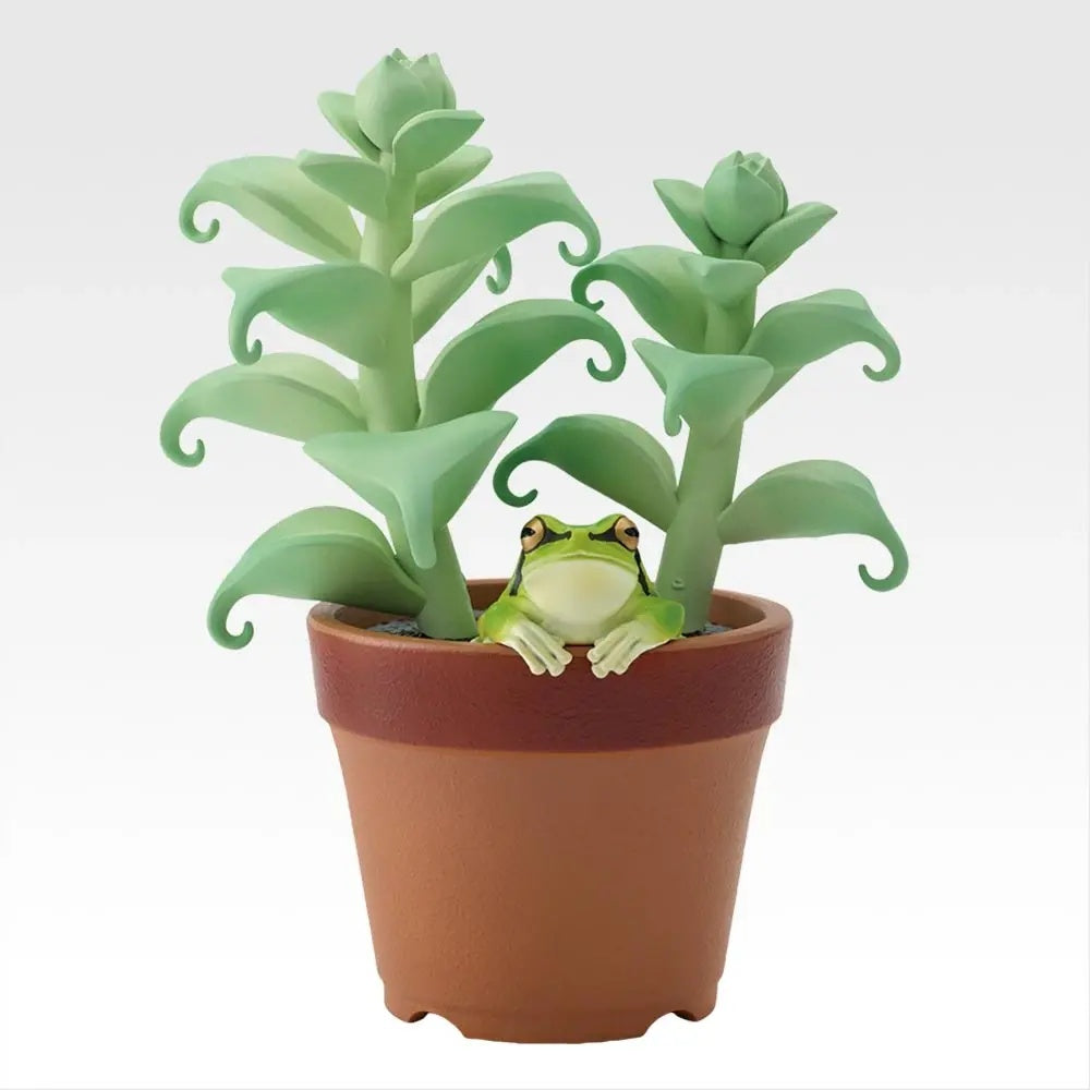 BACK ORDER Bandai Spirits - Ichiban Kuji - Reptiles & Amphibians Tiny Friends Vol. 3 - GRADE C - Japanese Tree Frog and Houseplant Accessory Stand [JP]