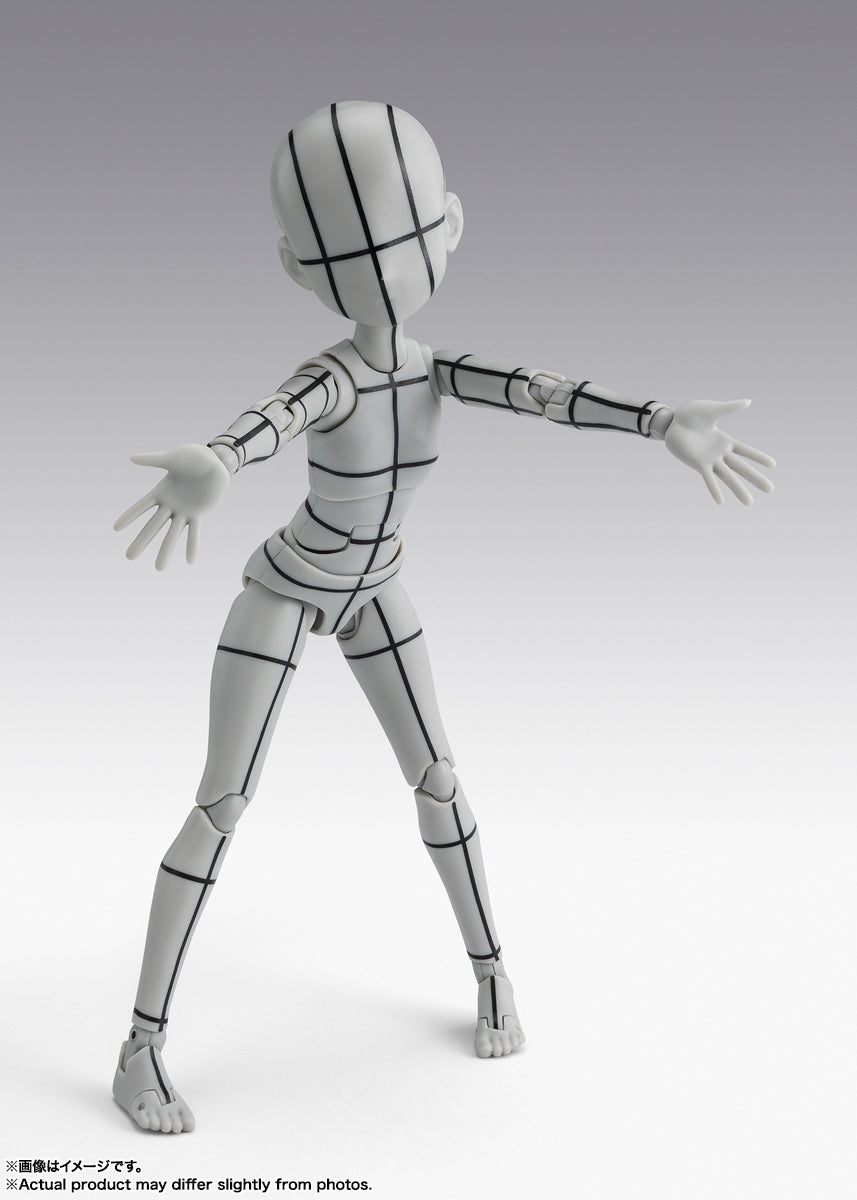 PRE-ORDER Bandai Spirits - S.H.Figuarts - Body-chan Wireframe: Gray Color Ver. Ken Sugimori Edition