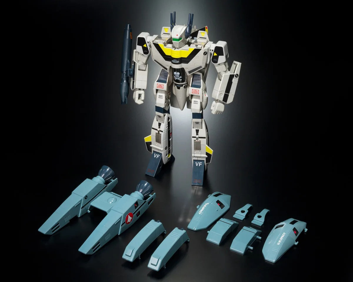 PRE-ORDER Bandai Spirits - Origin of Valkyrie - The Super Dimension Fortress Macross - VF-1S Valkyrie Roy Focker Special + Super Pack Set 45th Anniv.