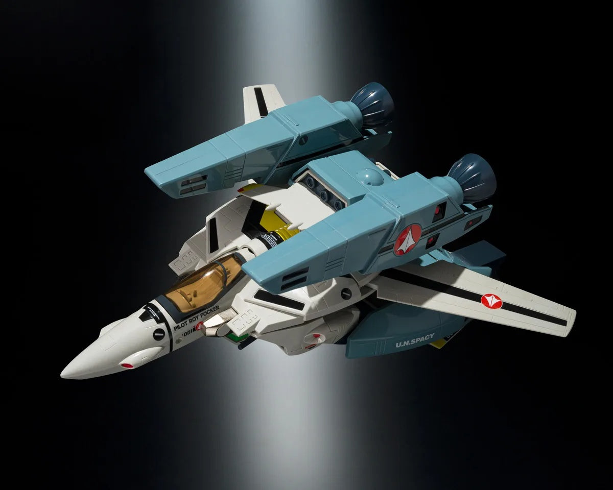 PRE-ORDER Bandai Spirits - Origin of Valkyrie - The Super Dimension Fortress Macross - VF-1S Valkyrie Roy Focker Special + Super Pack Set 45th Anniv.