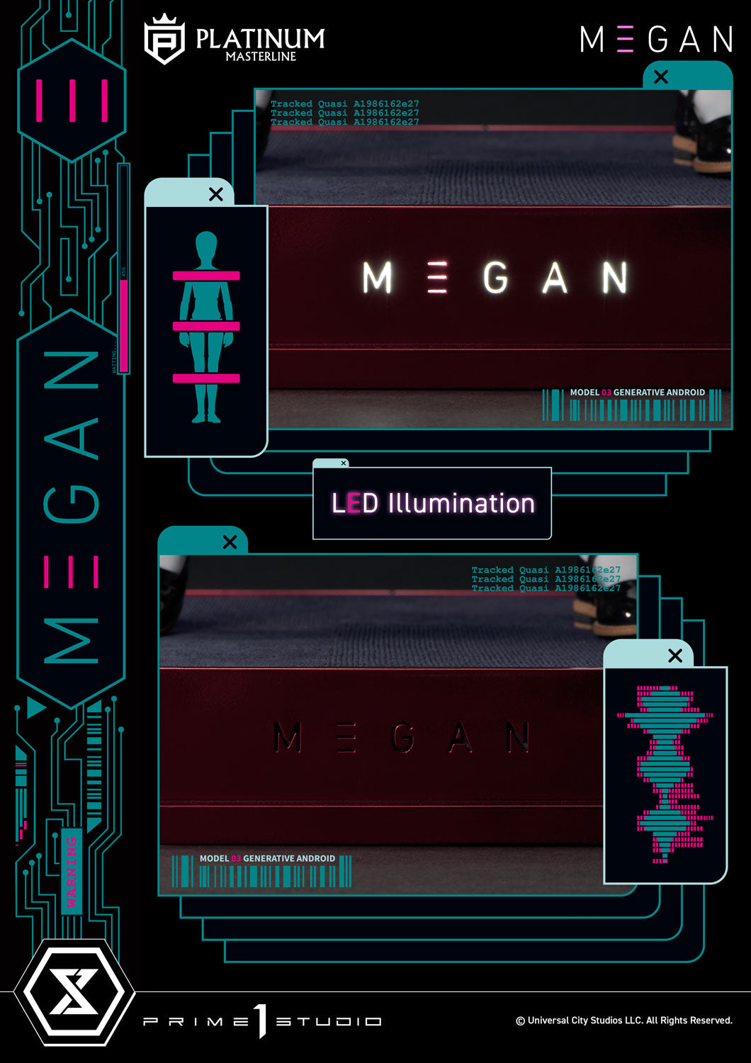 PRE-ORDER Prime1 Studio - Platinum Masterline - M3GAN (Film) - M3GAN Bonus Version 1/3