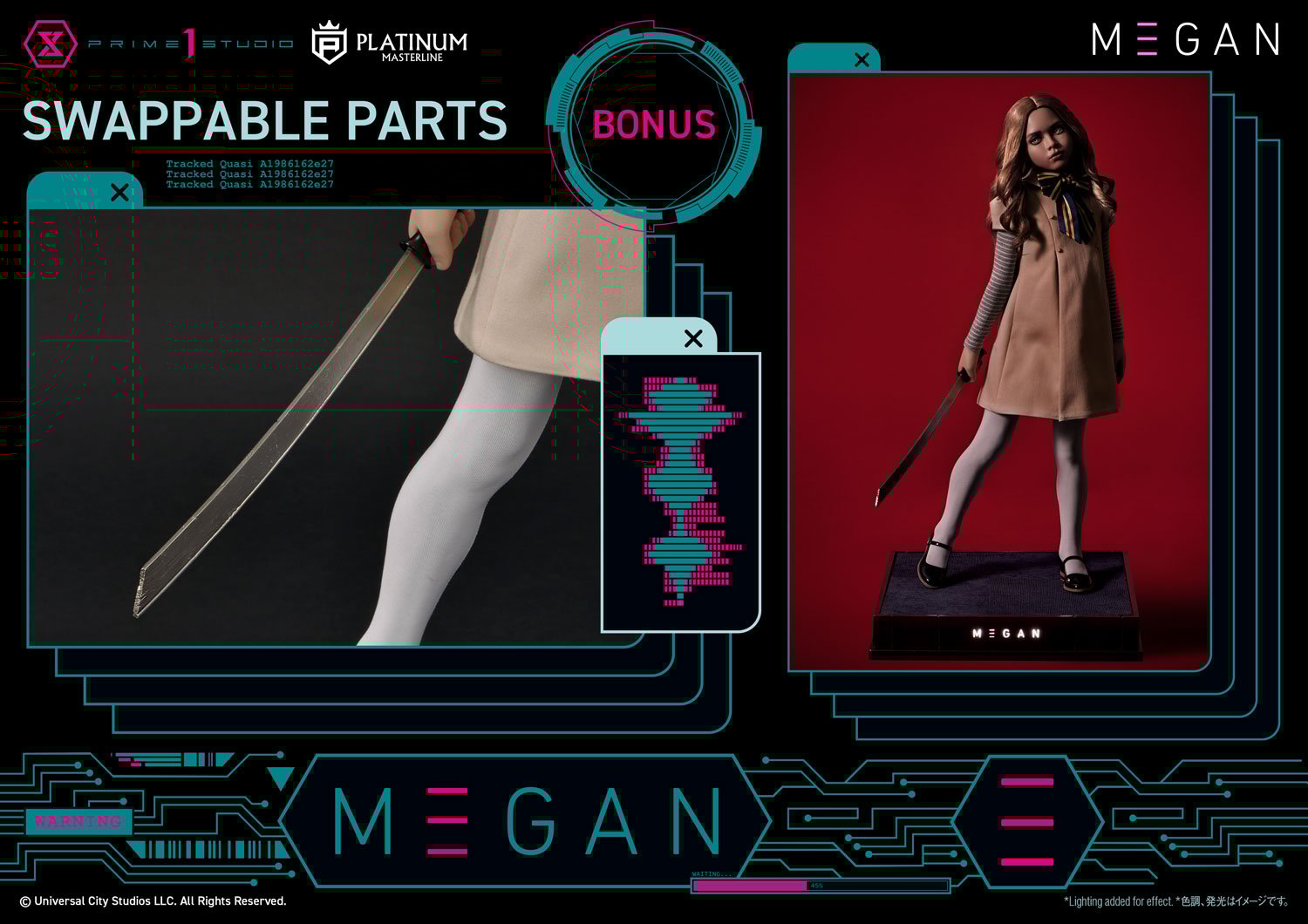 PRE-ORDER Prime1 Studio - Platinum Masterline - M3GAN (Film) - M3GAN Bonus Version 1/3