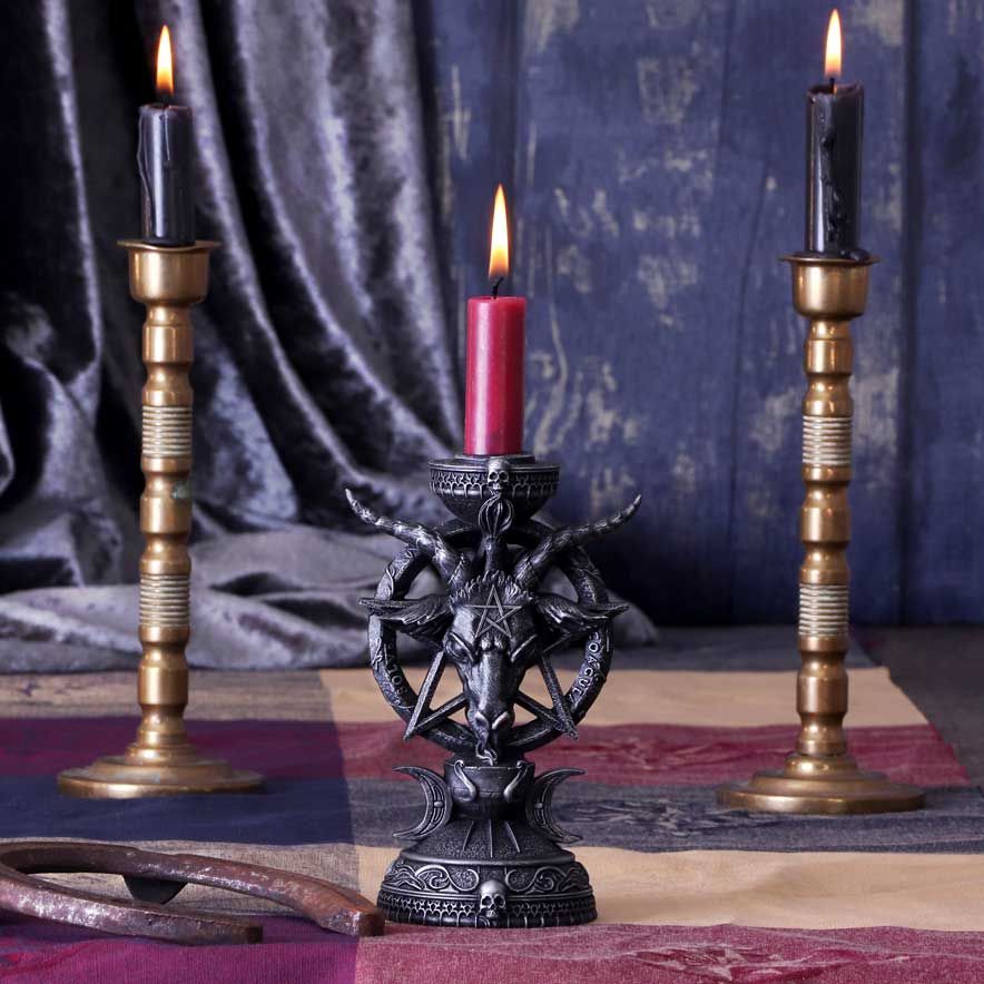 SPECIAL ORDER Nemesis Now - Baphoment Collection - Light of Baphomet Candle Holder [JP]