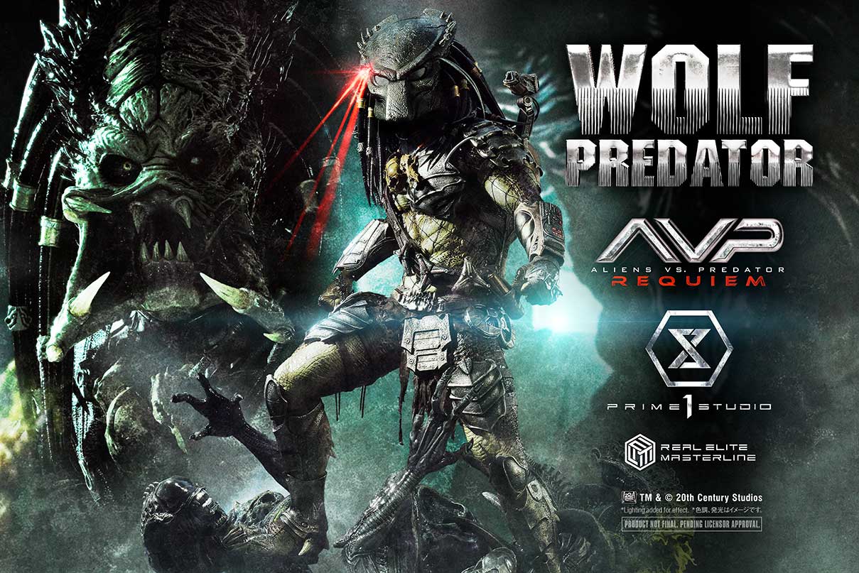 PRE-ORDER Prime1 Studio - Real Elite Masterline - Aliens vs. Predator: Requiem - Wolf Predator 1/3