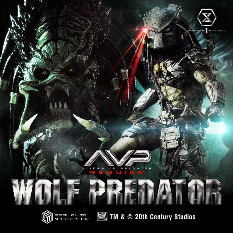PRE-ORDER Prime1 Studio - Real Elite Masterline - Aliens vs. Predator: Requiem - Wolf Predator 1/3