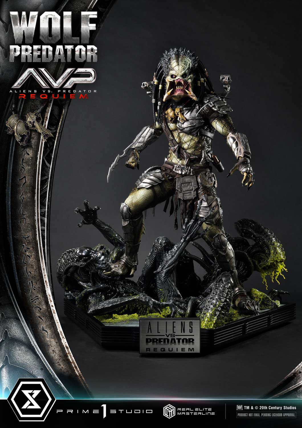 PRE-ORDER Prime1 Studio - Real Elite Masterline - Aliens vs. Predator: Requiem - Wolf Predator 1/3
