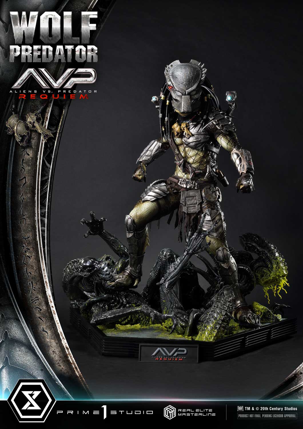 PRE-ORDER Prime1 Studio - Real Elite Masterline - Aliens vs. Predator: Requiem - Wolf Predator 1/3