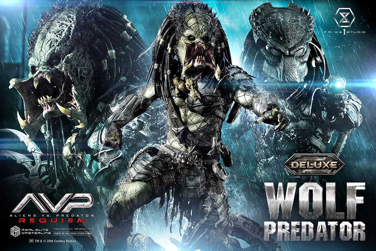 PRE-ORDER Prime1 Studio - Real Elite Masterline - Aliens vs. Predator: Requiem - Wolf Predator DX Bonus Ver. 1/3