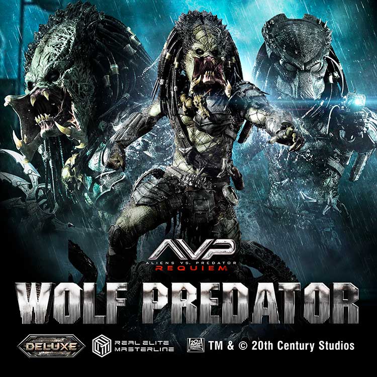 PRE-ORDER Prime1 Studio - Real Elite Masterline - Aliens vs. Predator: Requiem - Wolf Predator DX Bonus Ver. 1/3