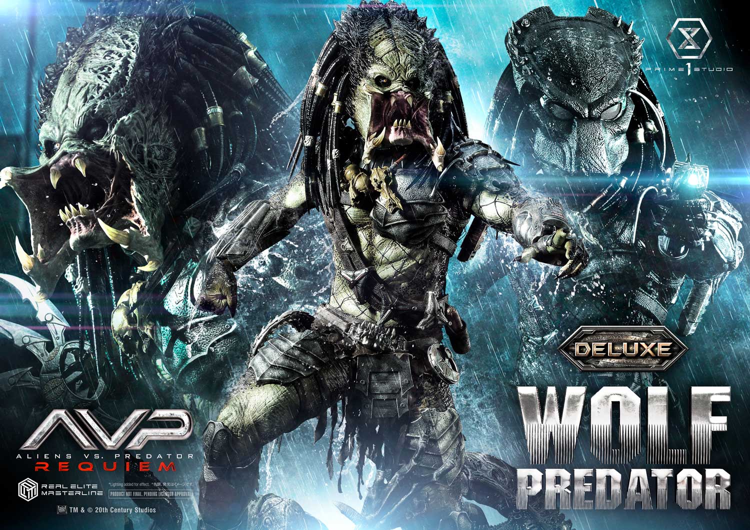 PRE-ORDER Prime1 Studio - Real Elite Masterline - Aliens vs. Predator: Requiem - Wolf Predator DX Bonus Ver. 1/3