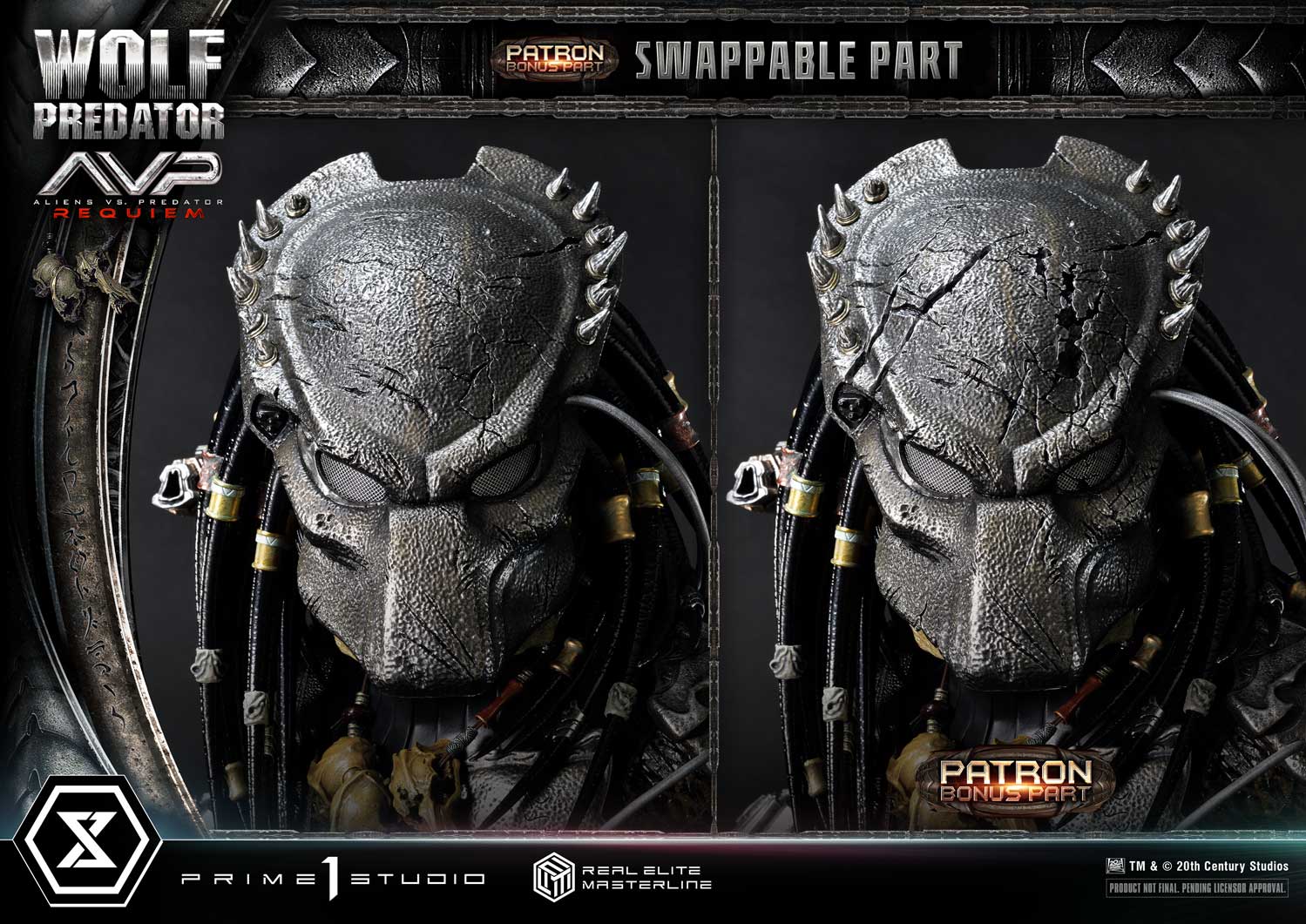 PRE-ORDER Prime1 Studio - Real Elite Masterline - Aliens vs. Predator: Requiem - Wolf Predator DX Bonus Ver. 1/3