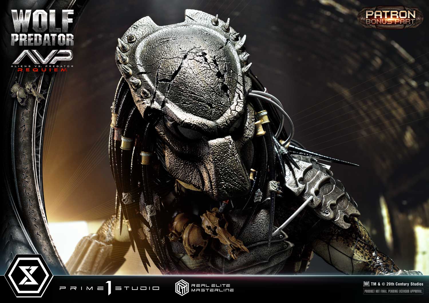 PRE-ORDER Prime1 Studio - Real Elite Masterline - Aliens vs. Predator: Requiem - Wolf Predator DX Bonus Ver. 1/3